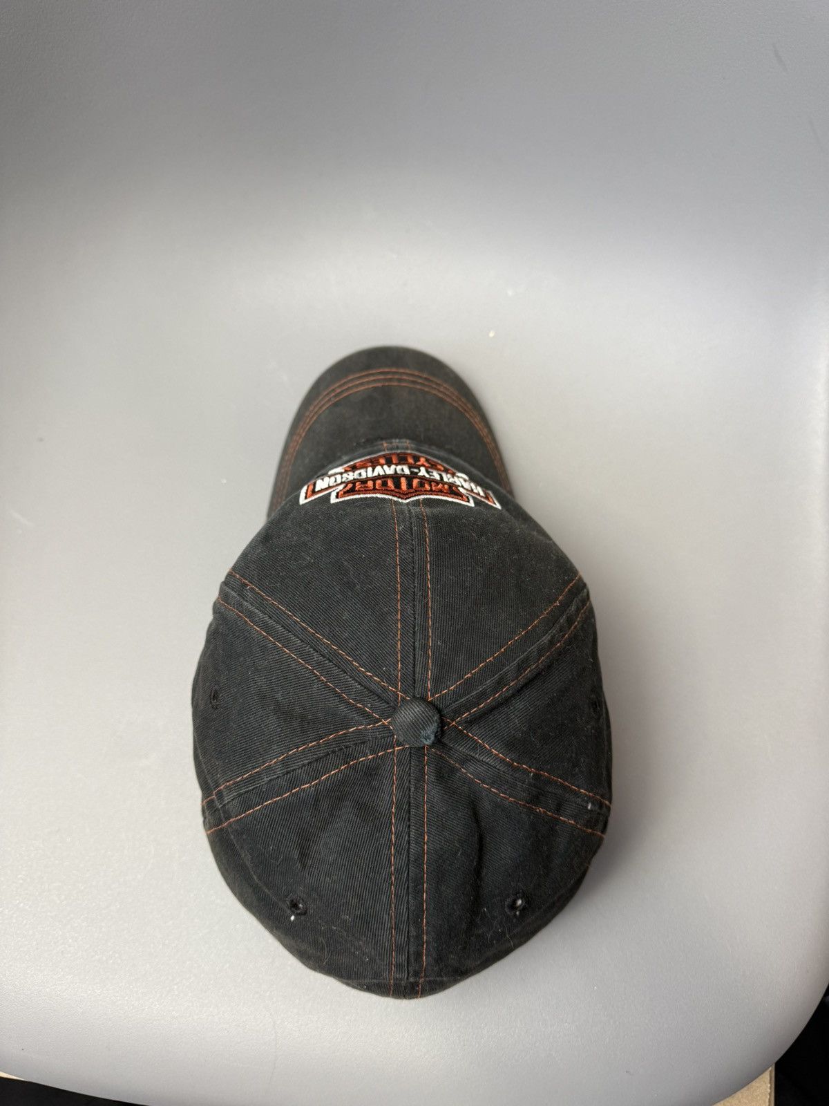 Harley Davidson Vintage Harley Davidson Denim Faded Flame Cap Y2K Size ONE SIZE - 8 Thumbnail