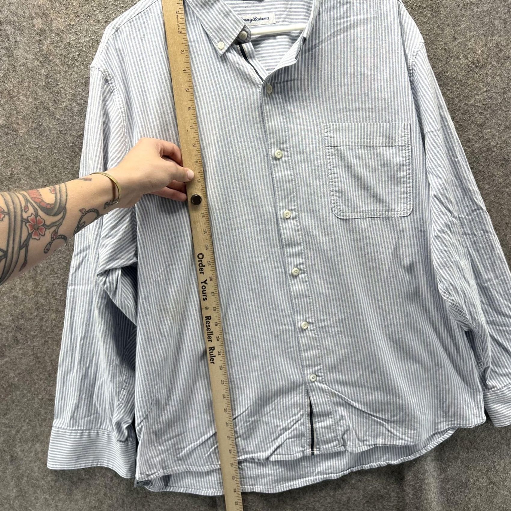 Tommy Bahama VINTAGE Tommy Bahama Shirt Mens XL Blue White Striped Button Down Long Sleeve Casual Size US XL / EU 56 / 4 - 6 Thumbnail