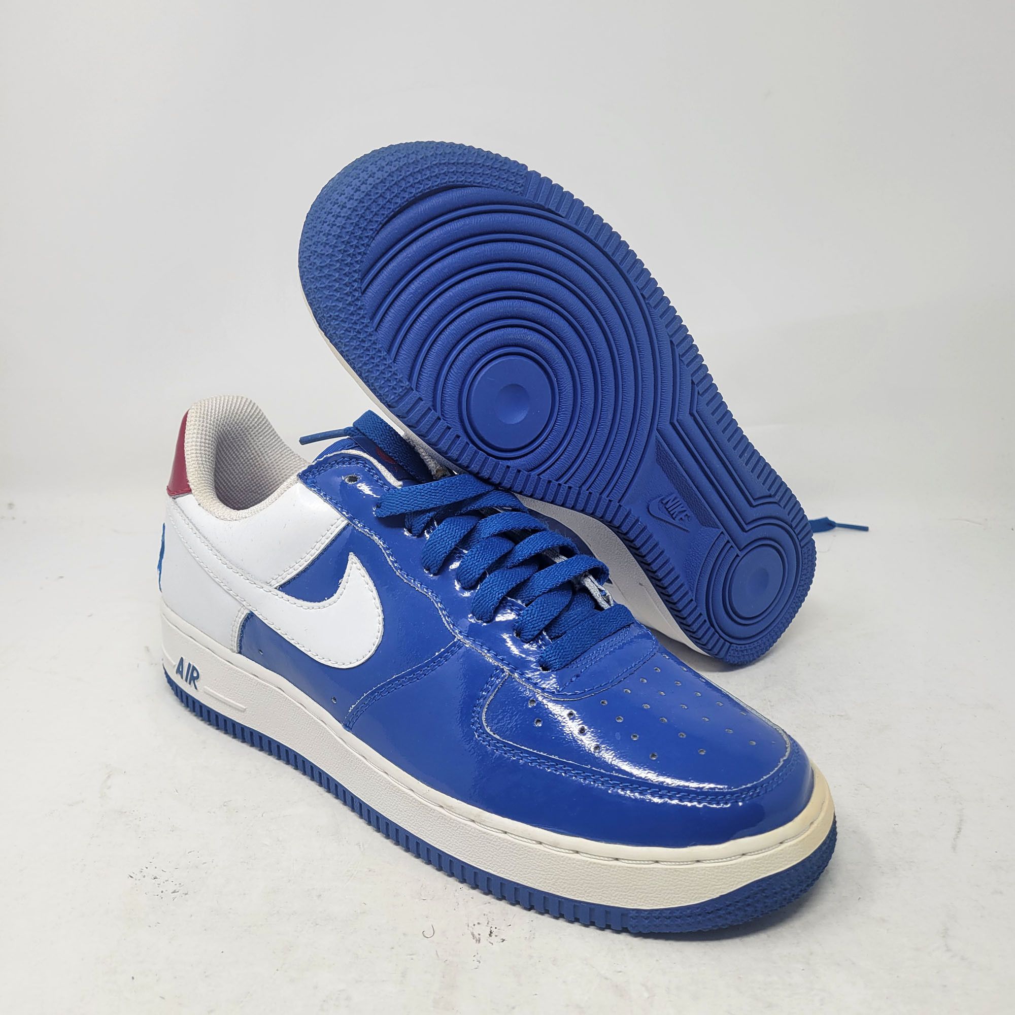 image of Nike Air Force 1 Low Sheed Af1 Pistons 306347-411 Blue Us 8 Shoes in Blue Jay/White/Varsity Red