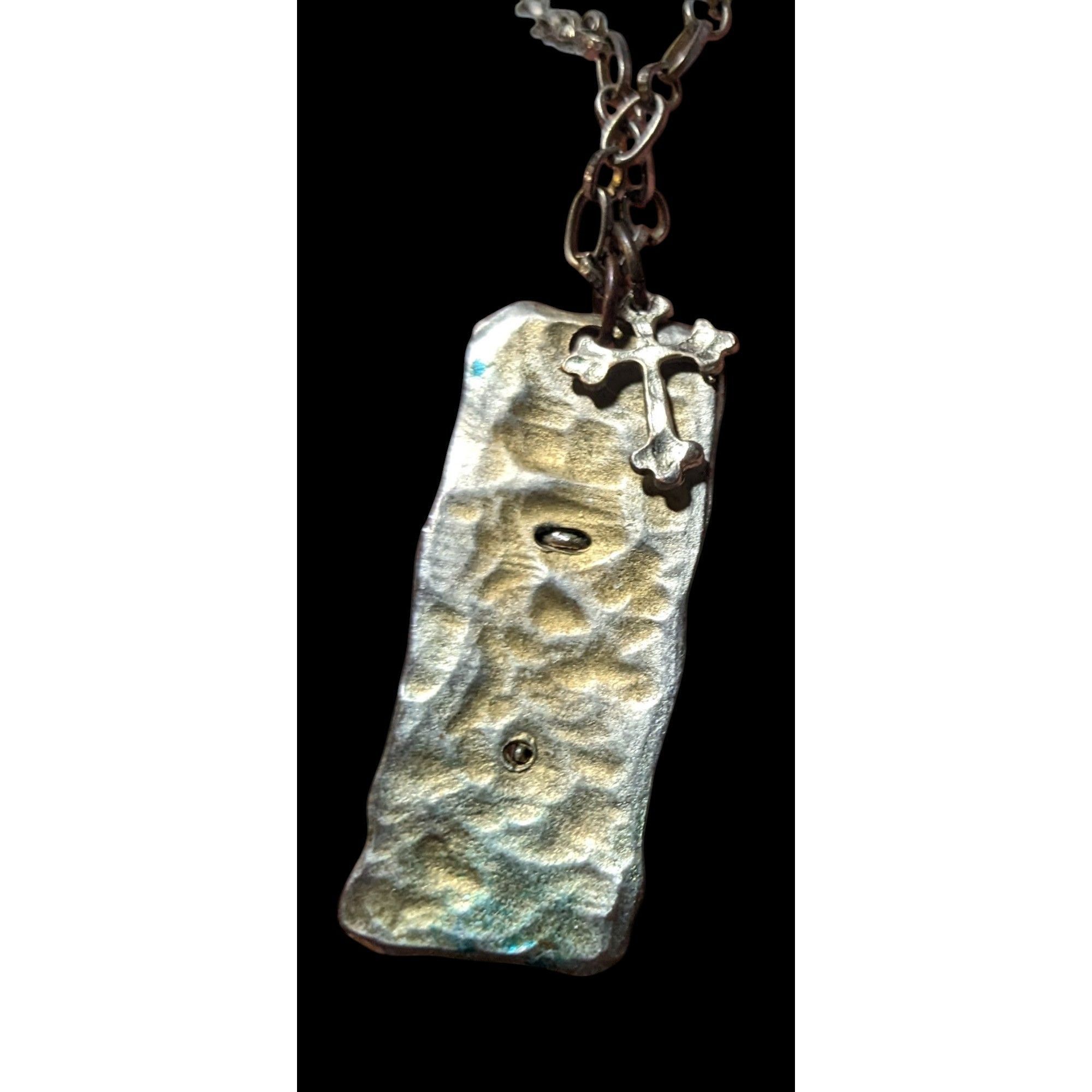 Other Love Is Faith Hammered Brutalist Pendant Necklace Size ONE SIZE - 2 Thumbnail