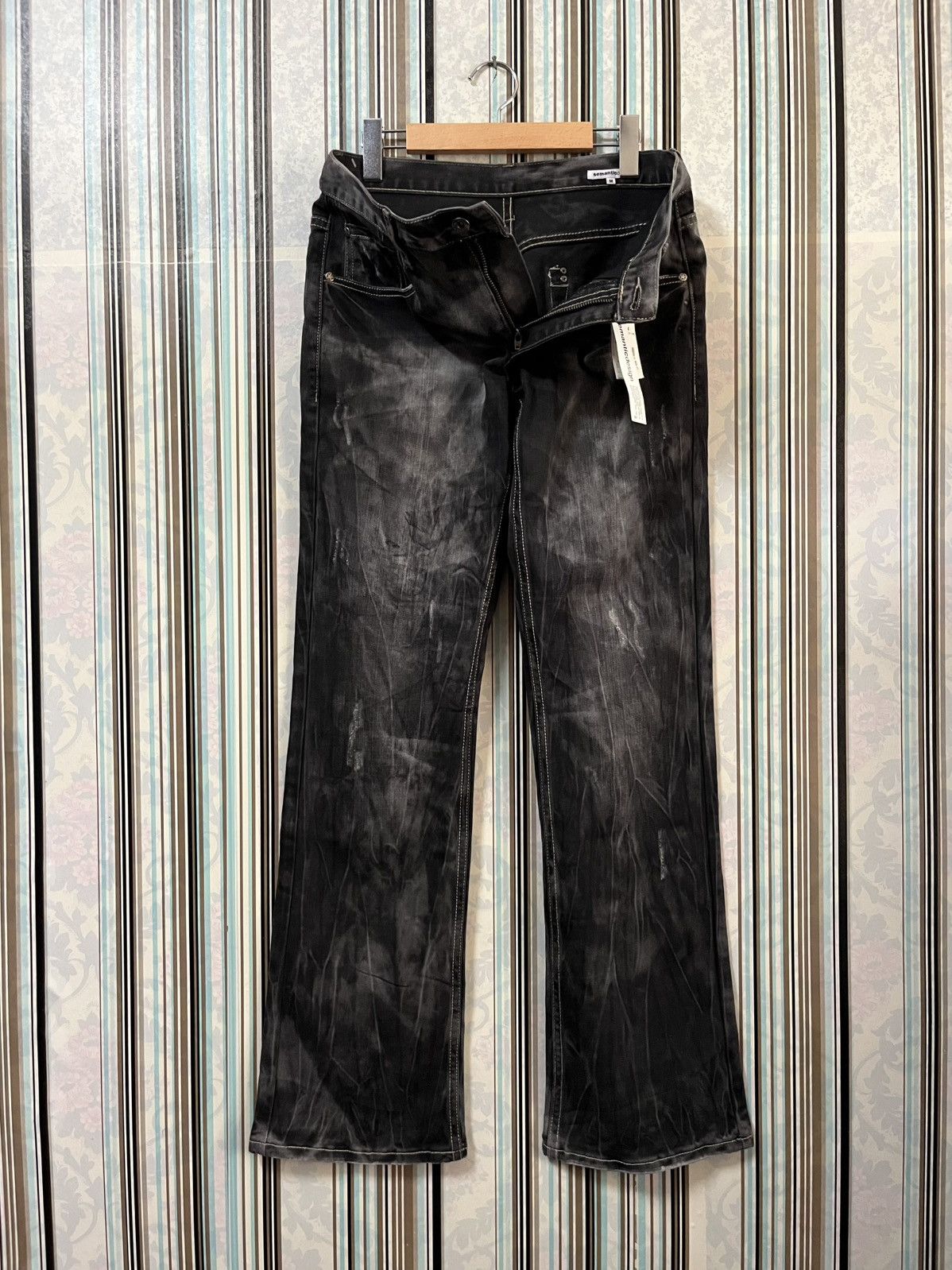 semanticdesign 1990s flared smoked wash stud #I2 Size US 30 / EU 46 - 5 Thumbnail