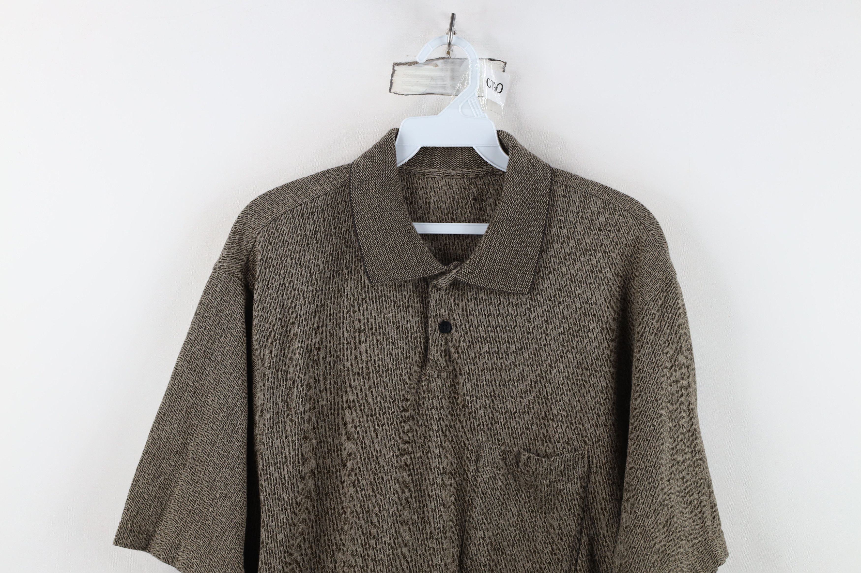 Vintage Vintage 90s Streetwear Geometric Collared Golf Polo Shirt Size US L / EU 52-54 / 3 - 2 Thumbnail