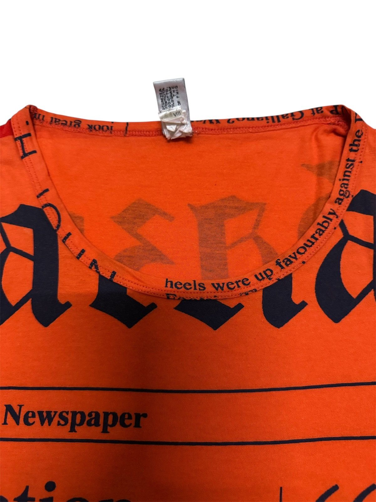 John Galliano John Galliano Newspaper Gazette Graphic Print T-Shirt Size US XL / EU 56 / 4 - 5 Thumbnail