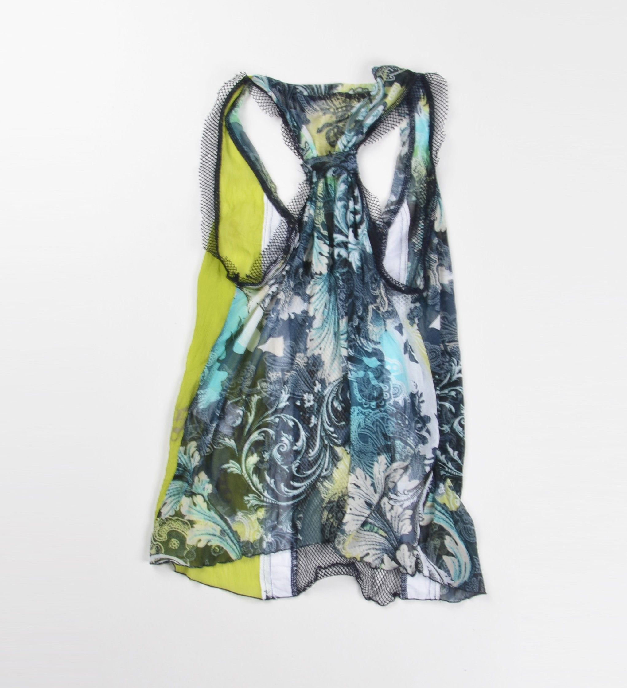 Vintage Vintage Italian Y2K Grunge Patchwork Mesh Tank Top Size L / US 10 / IT 46 - 8 Thumbnail