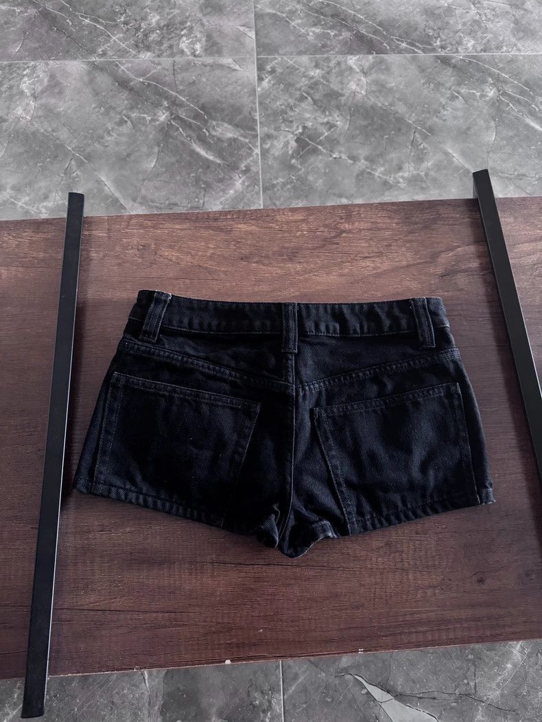 Alexander Wang Alexander Wang Black Denim Shorts Skirt- Size 24" / US 00 / IT 34 - 2 Thumbnail