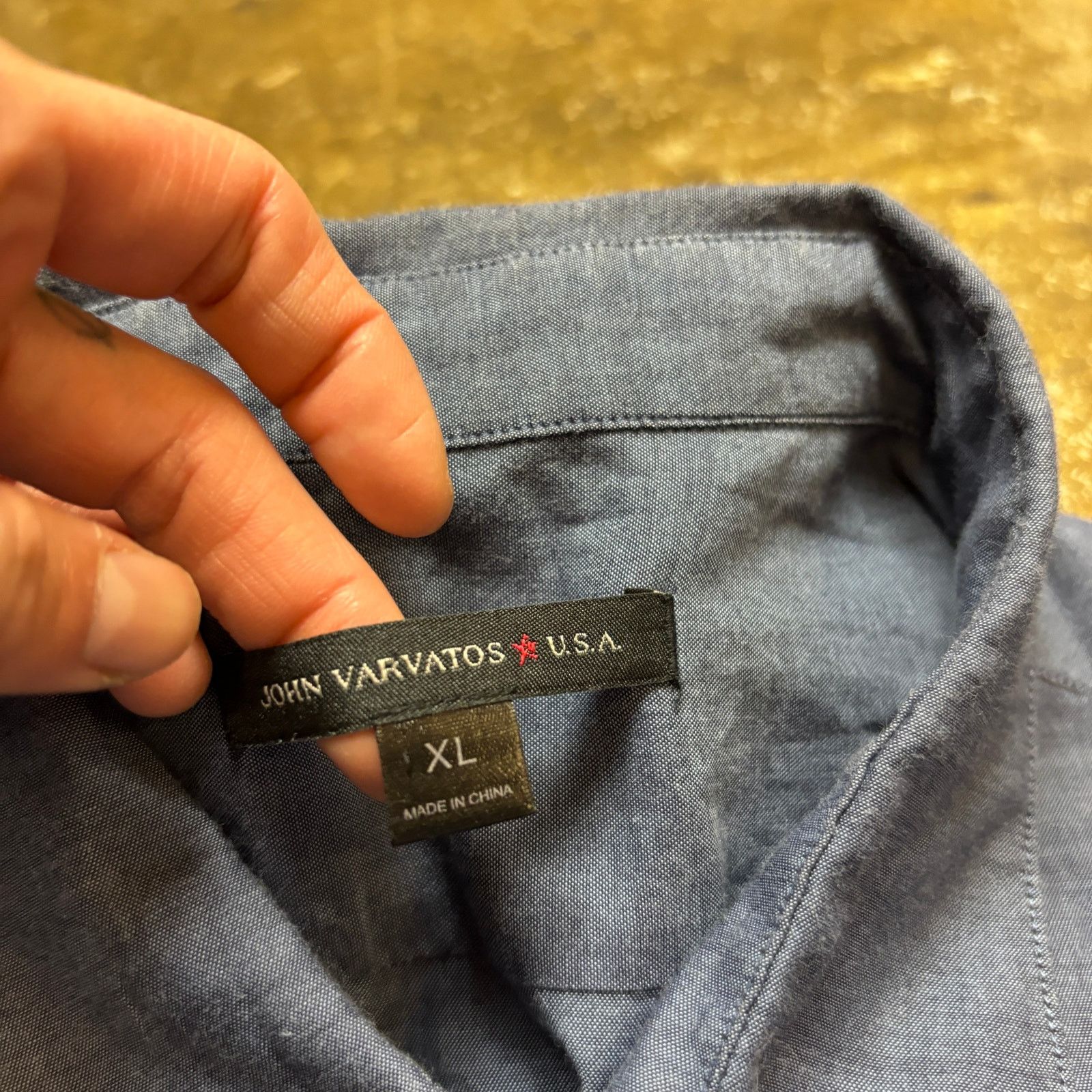 John Varvatos John Varvatos Star USA Cotton Button Down Shirt Men's XL Size US XL / EU 56 / 4 - 5 Thumbnail