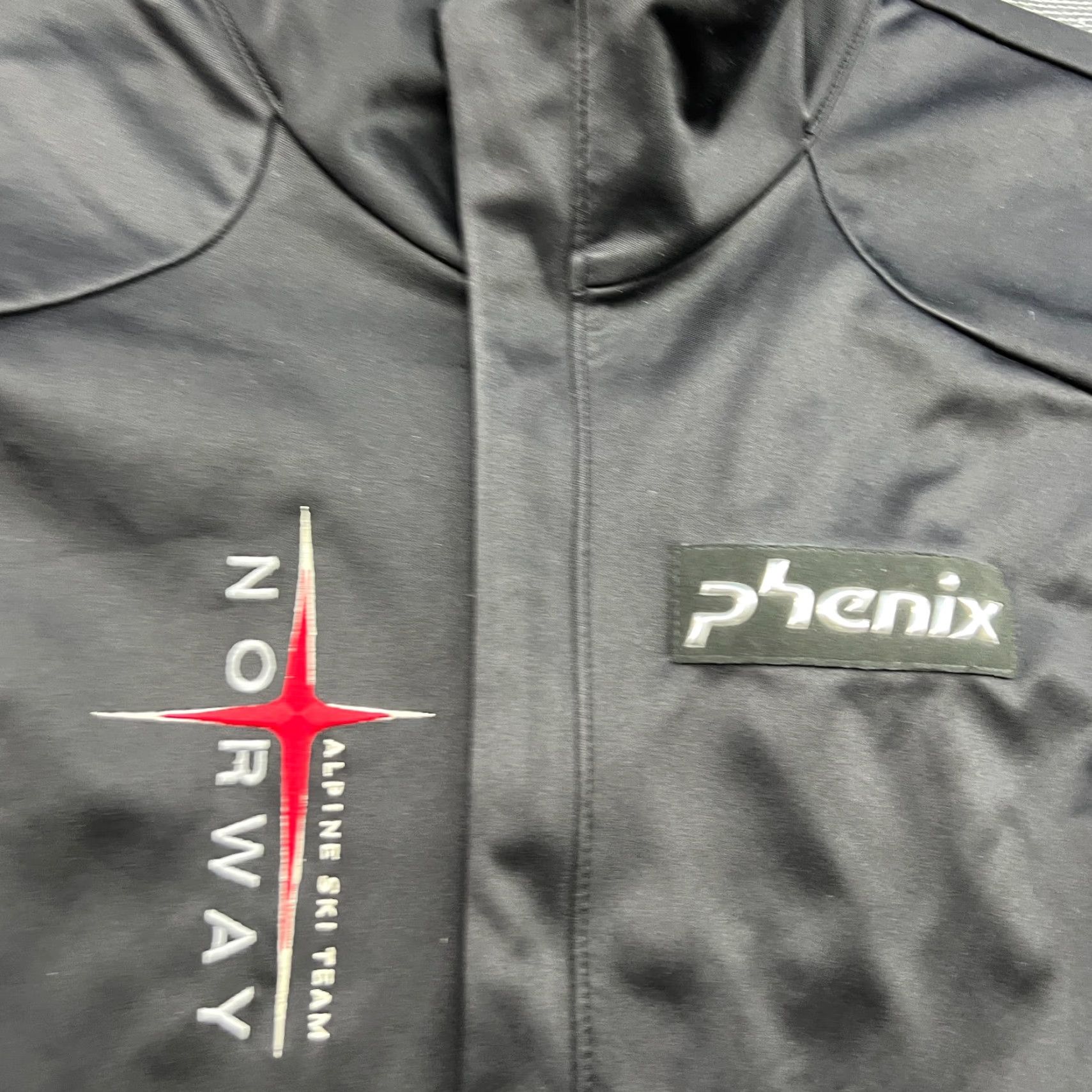 Vintage Phenix Norway Ski Team Jacket Large Cross Country Full Zip Black Softshell Mens Men Size US L / EU 52-54 / 3 - 4 Thumbnail