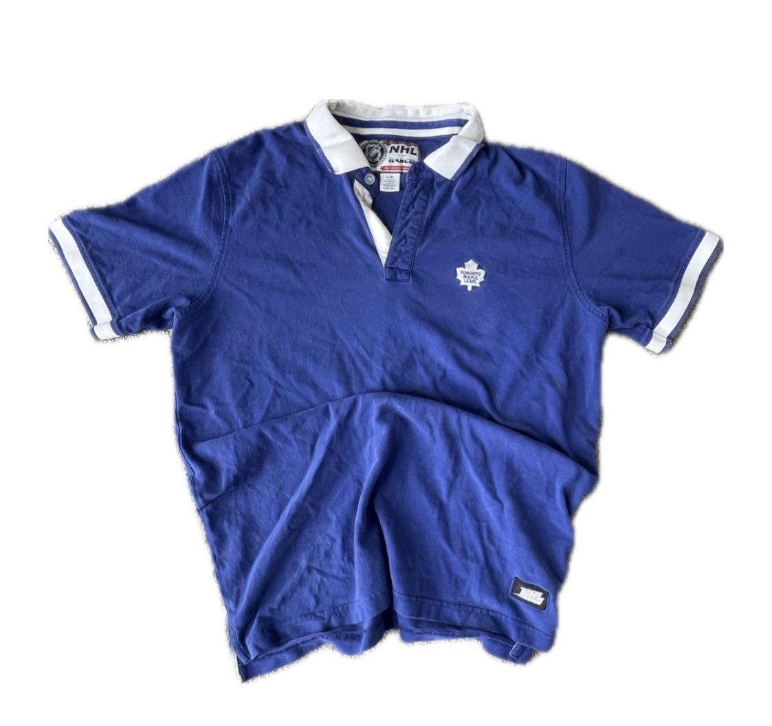 NHL NHL NASCO Toronto Maple Leafs Rugby Polo Faded Blue White Size US M / EU 48-50 / 2 - 1 Thumbnail