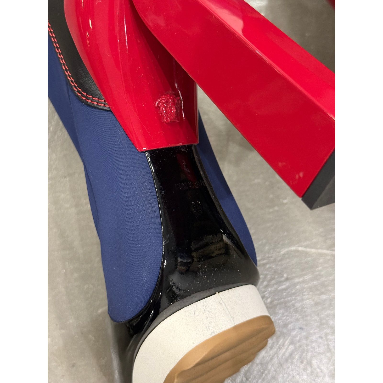 Versace S/S2017 Versace iconic runway neoprene multi color high boot Size US 9 / IT 39 - 12 Thumbnail