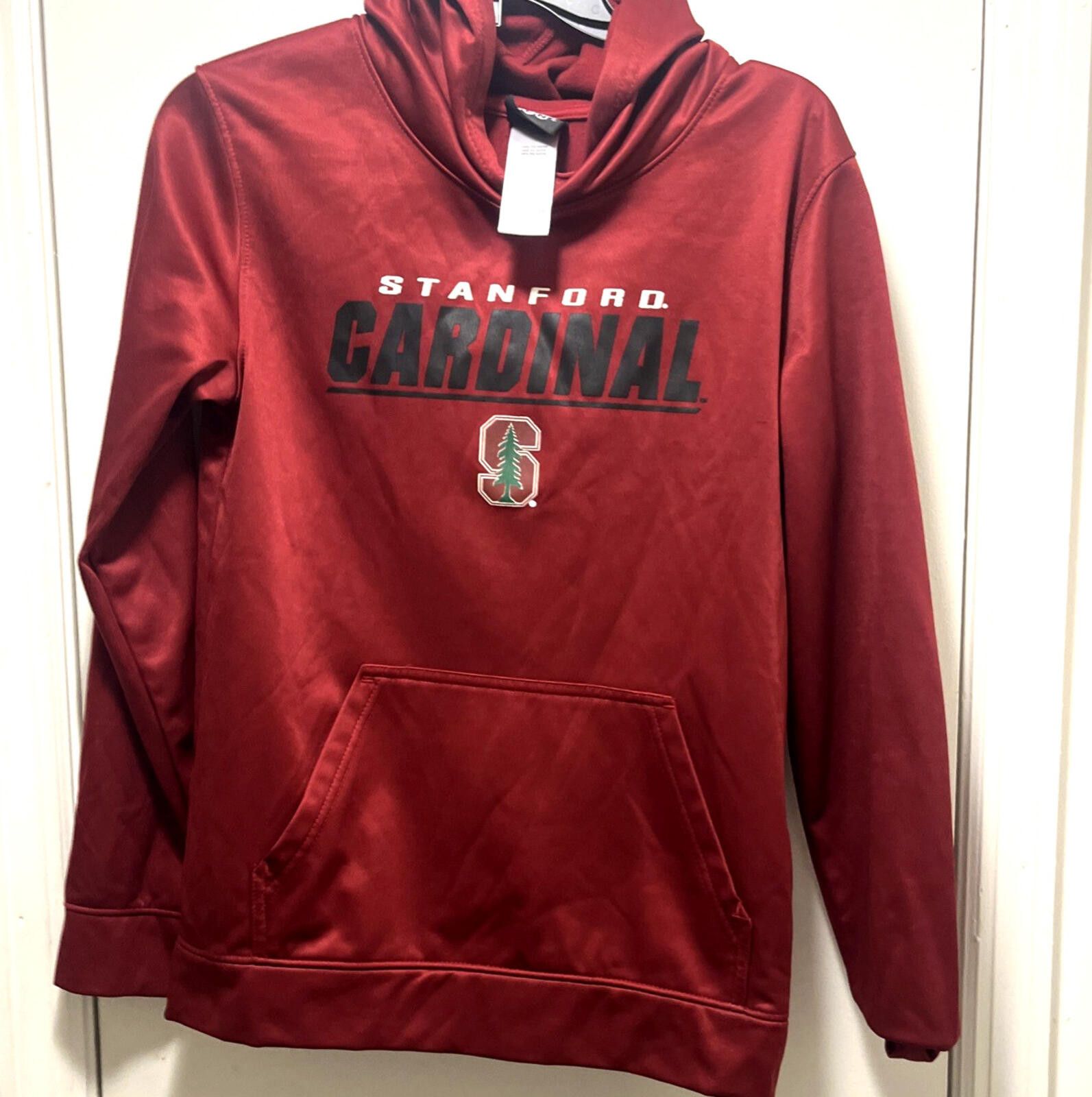Genuine Leather Stanford Cardinal Hoodie Embroidered Sweatshirt --Lg (14-16) Size ONE SIZE - 1 Thumbnail