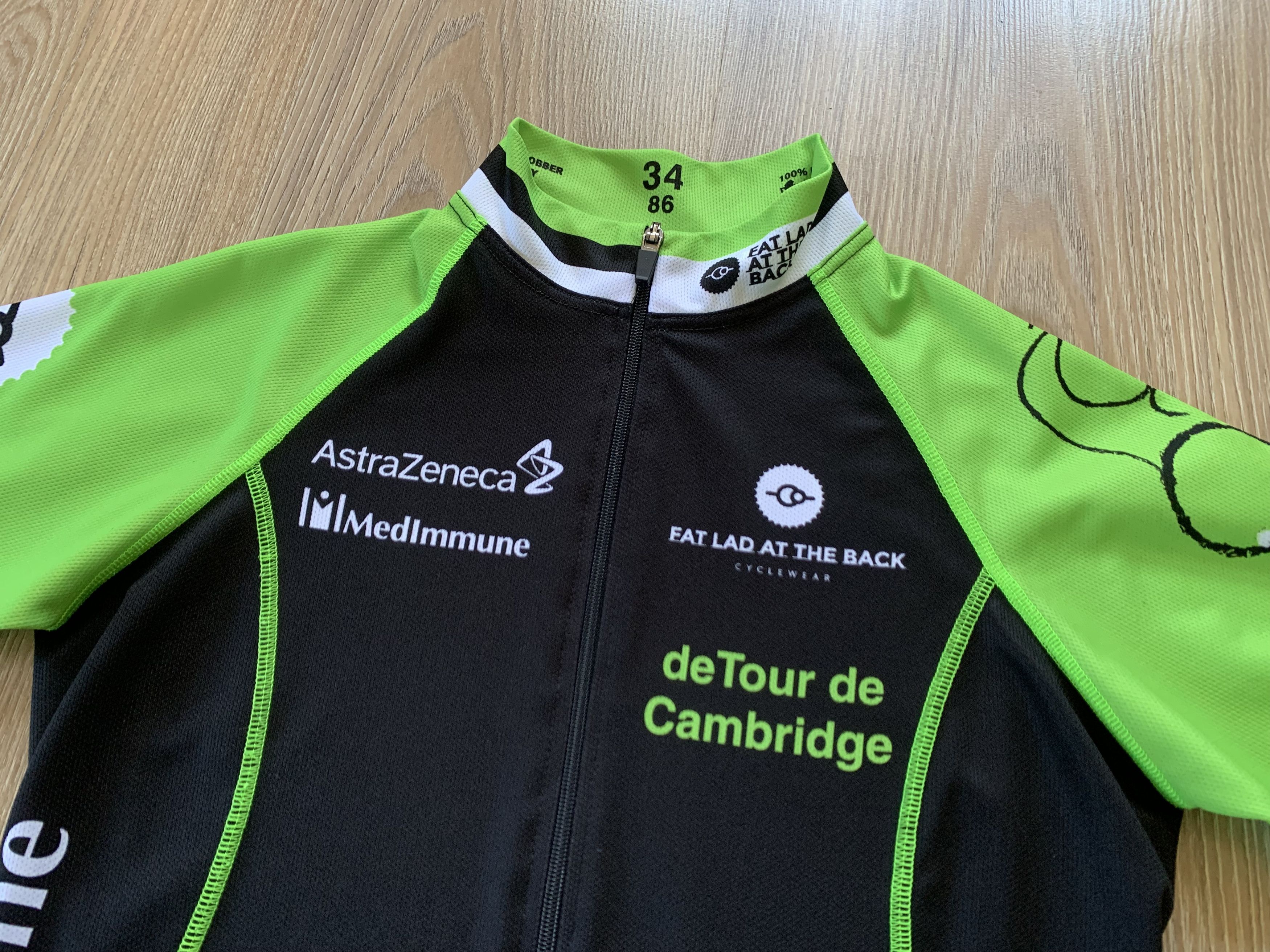 Bicycle Mens Full Zip Fat Lad At The Back Cycling Jersey Size US XS / EU 42 / 0 - 4 Thumbnail