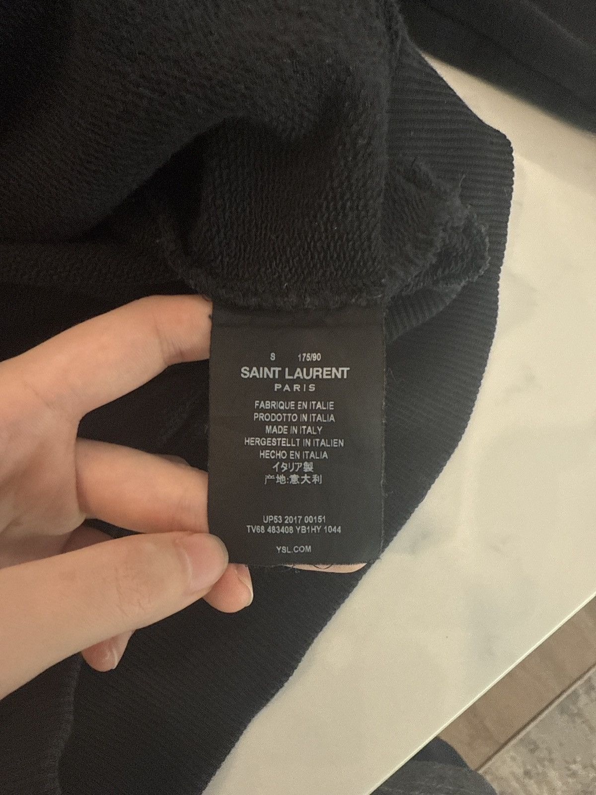 Saint Laurent Paris Saint Laurent Signature Logo Hoodie Size US S / EU 44-46 / 1 - 2 Thumbnail