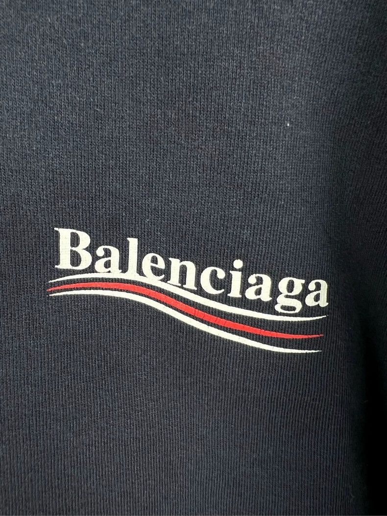 Balenciaga Balenciaga Navy Blue Coke Waves Hoodie Size US S / EU 44-46 / 1 - 3 Thumbnail