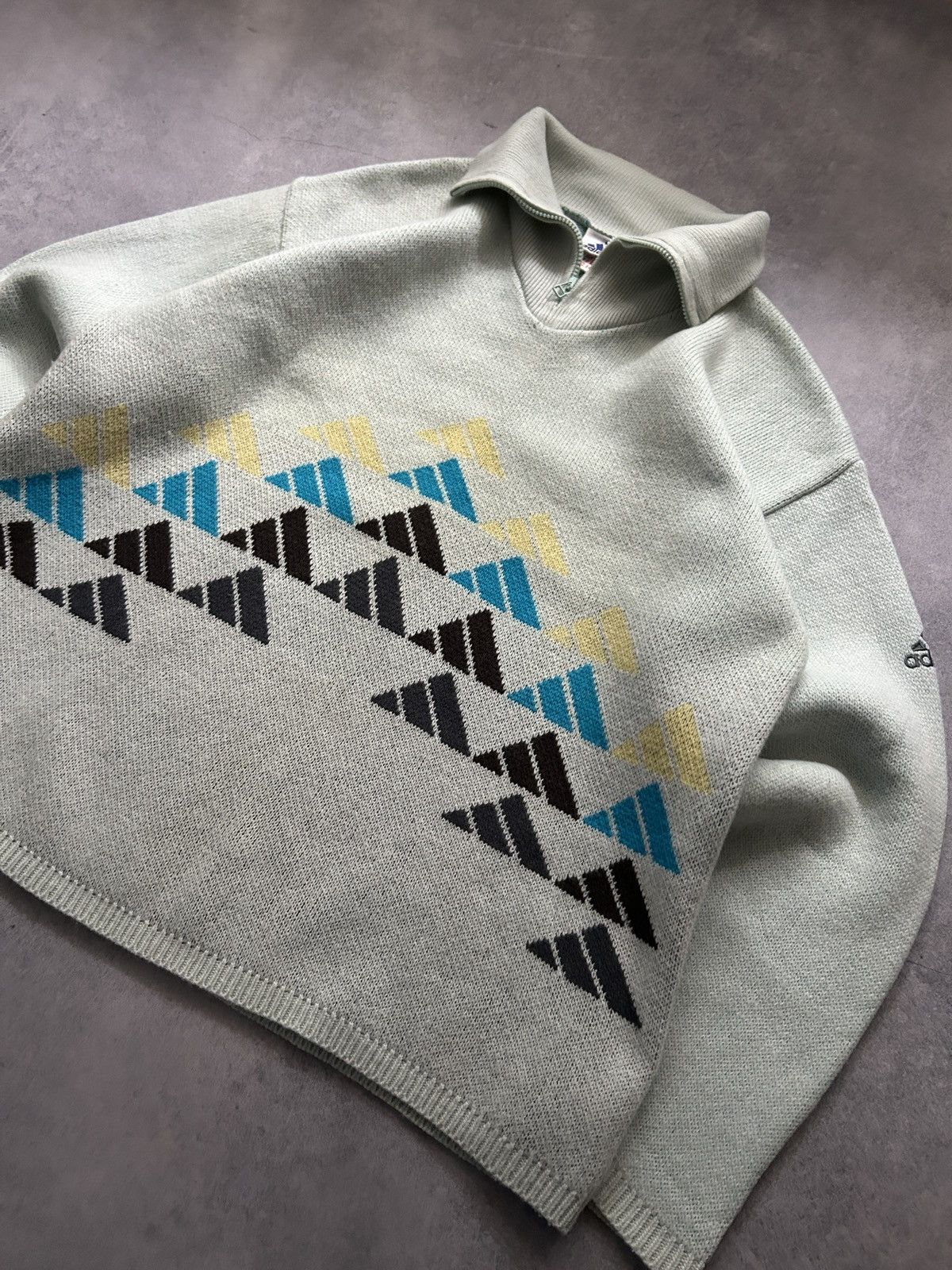 Adidas ❗️Very Rare❗️Adidas 1/4 zip vintage wool sweatshirt mens Size US L / EU 52-54 / 3 - 2 Thumbnail