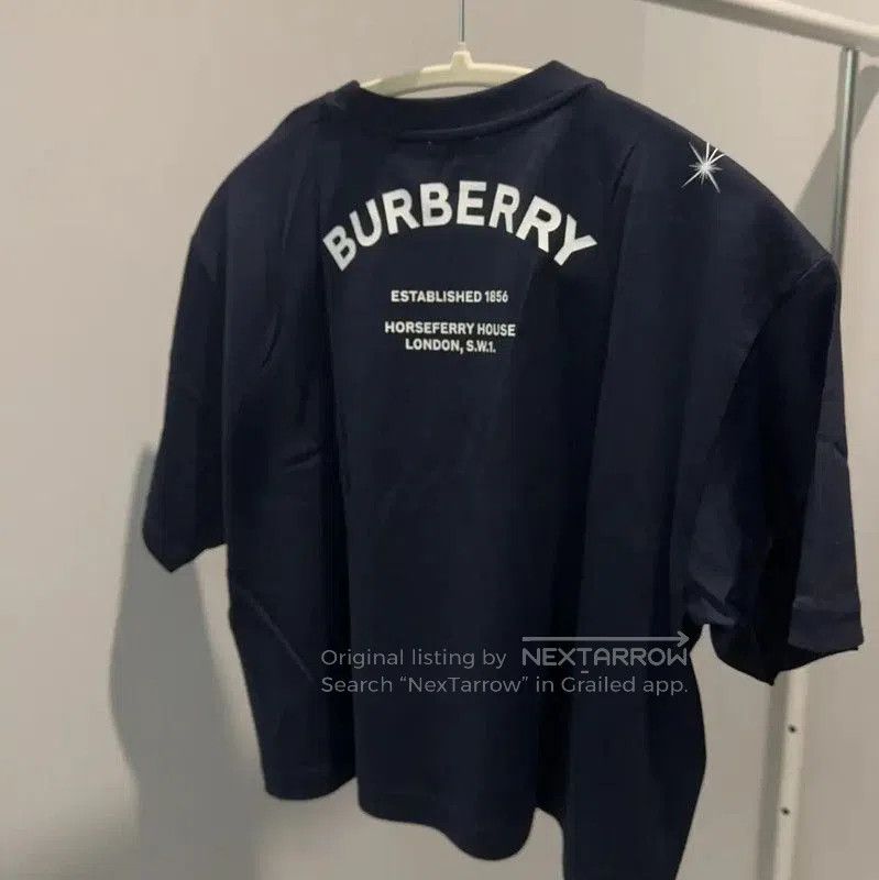 Burberry Burberry Women's Deep Blue Cotton T-Shirt. Size XS / US 0-2 / IT 36-38 - 2 Thumbnail