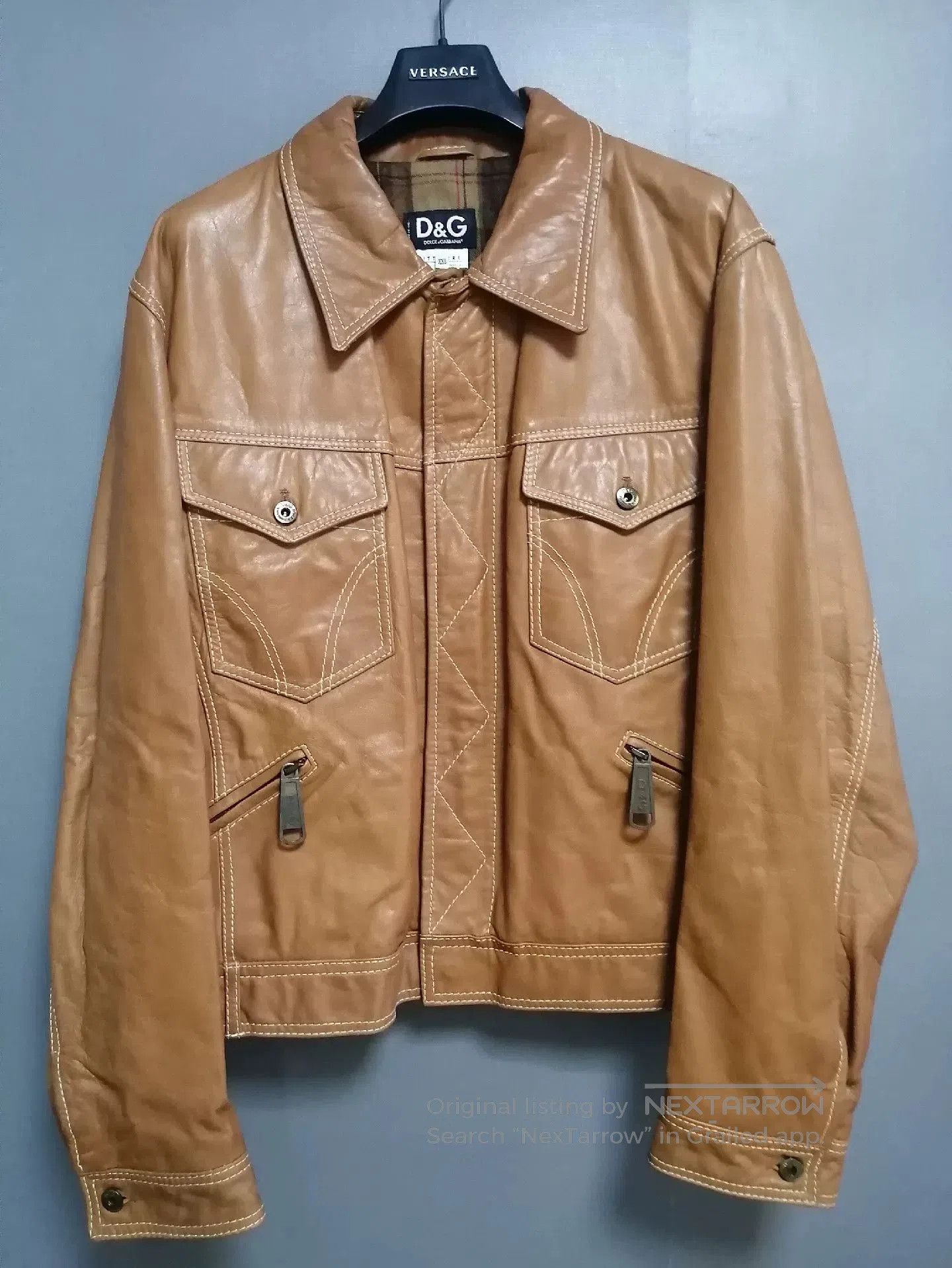 Dolce & Gabbana Dolce & Gabbana Vintage Leather Jacket. Size US XXL / EU 58 / 5 - 1 Thumbnail