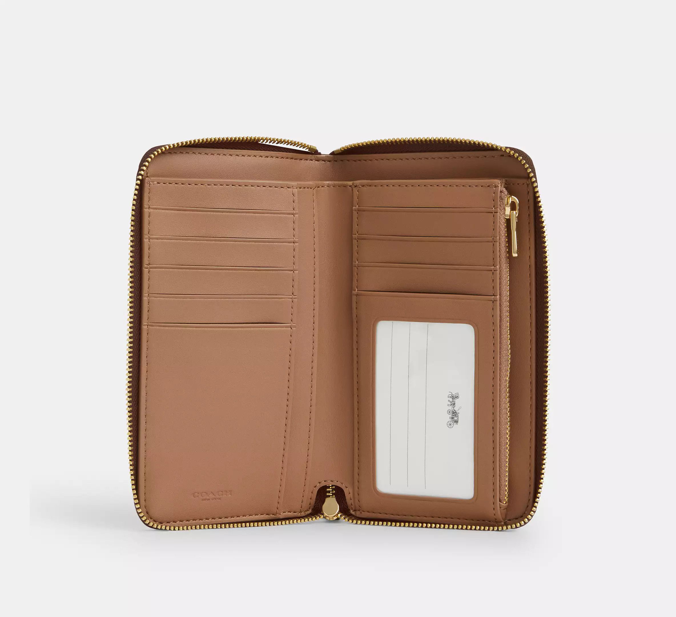 Coach Medium Id Zip Wallet In Signature Canvas CW781 Size ONE SIZE - 4 Thumbnail