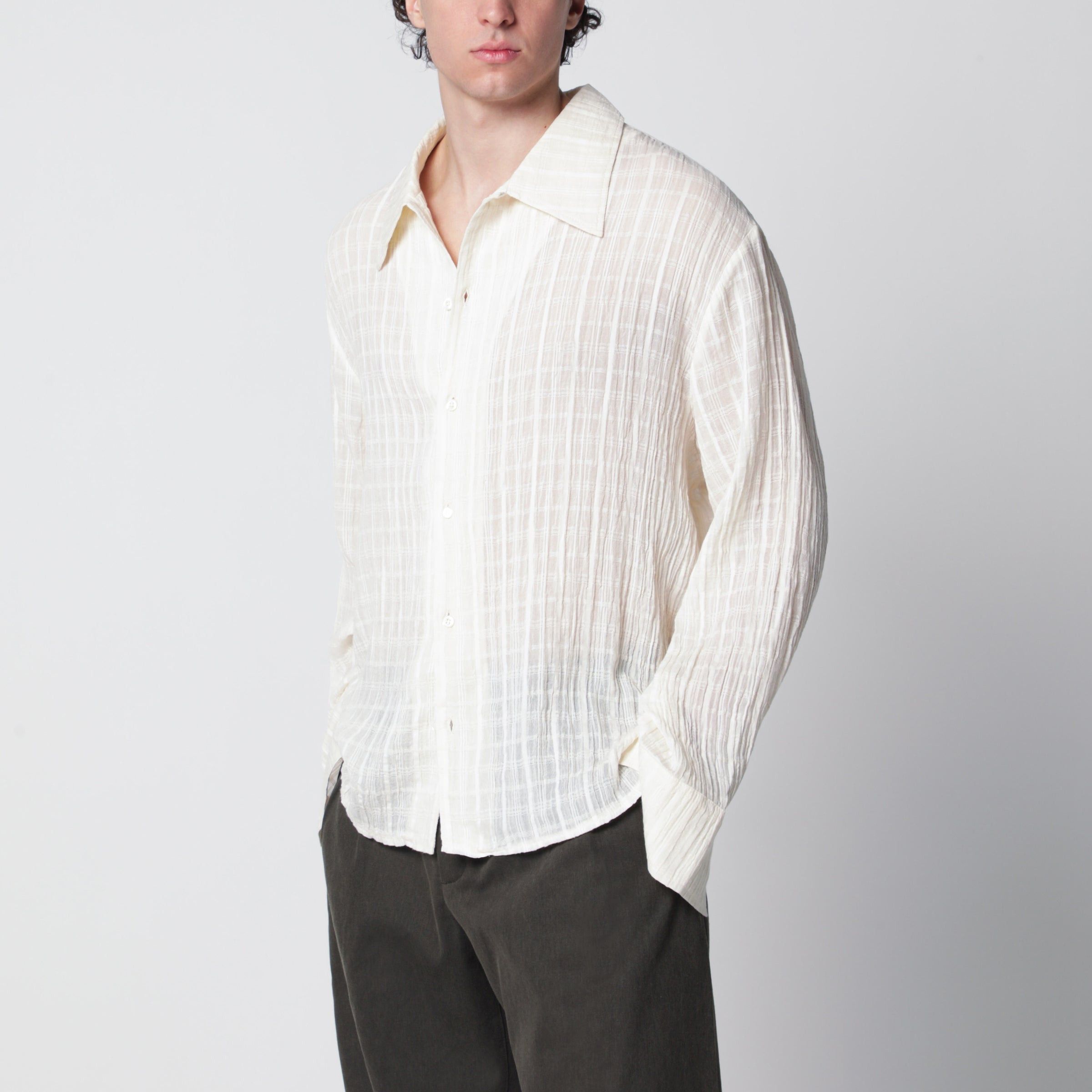 Sefr Sefr Ignacio White Cotton Shirt Size US L / EU 52-54 / 3 - 1 Thumbnail
