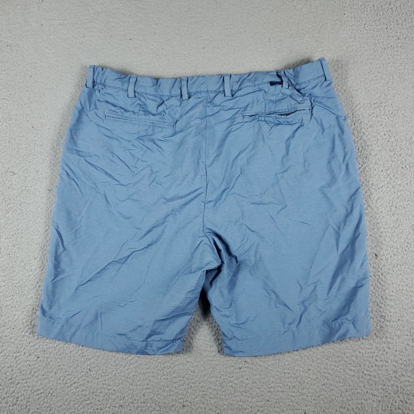 Vintage Greg Norman Blue Chinos Shorts Flat Front Pockets Belt Loops Regular 42 Mens Size 42 Blue Polyester Spandex Logo Vintage No Size US 42 / EU 58 - 7 Thumbnail