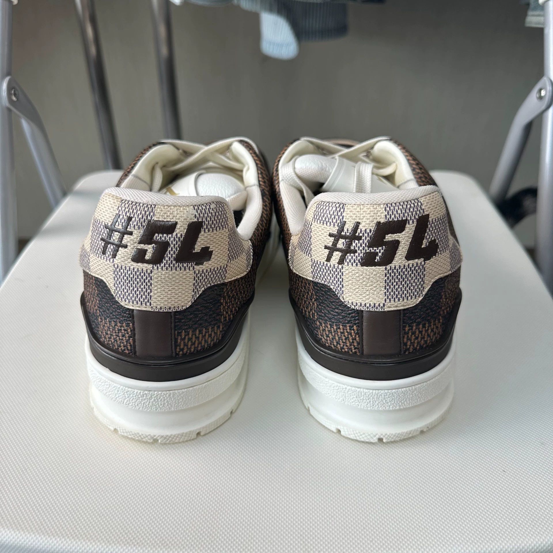 Louis Vuitton LOUIS VUITTON Trainer Damier Low Unisex Brown Sneaker Size US 10 / EU 43 - 3 Thumbnail
