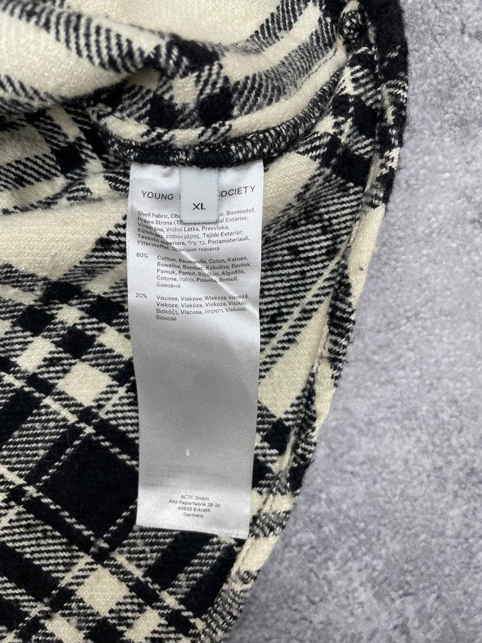 Other Young Poets Society Men Wool Shirt Jacket Black White Check Size US XL / EU 56 / 4 - 7 Thumbnail