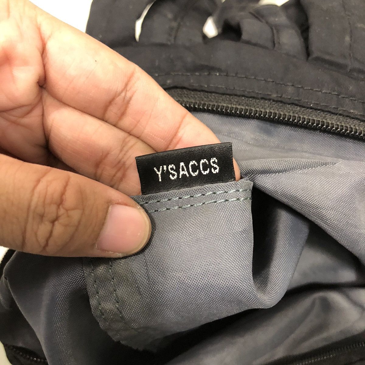 Yohji Yamamoto 📌Rich Black Bag Pack Biker Style Y'Saccs Bondage Design Size ONE SIZE - 17 Thumbnail
