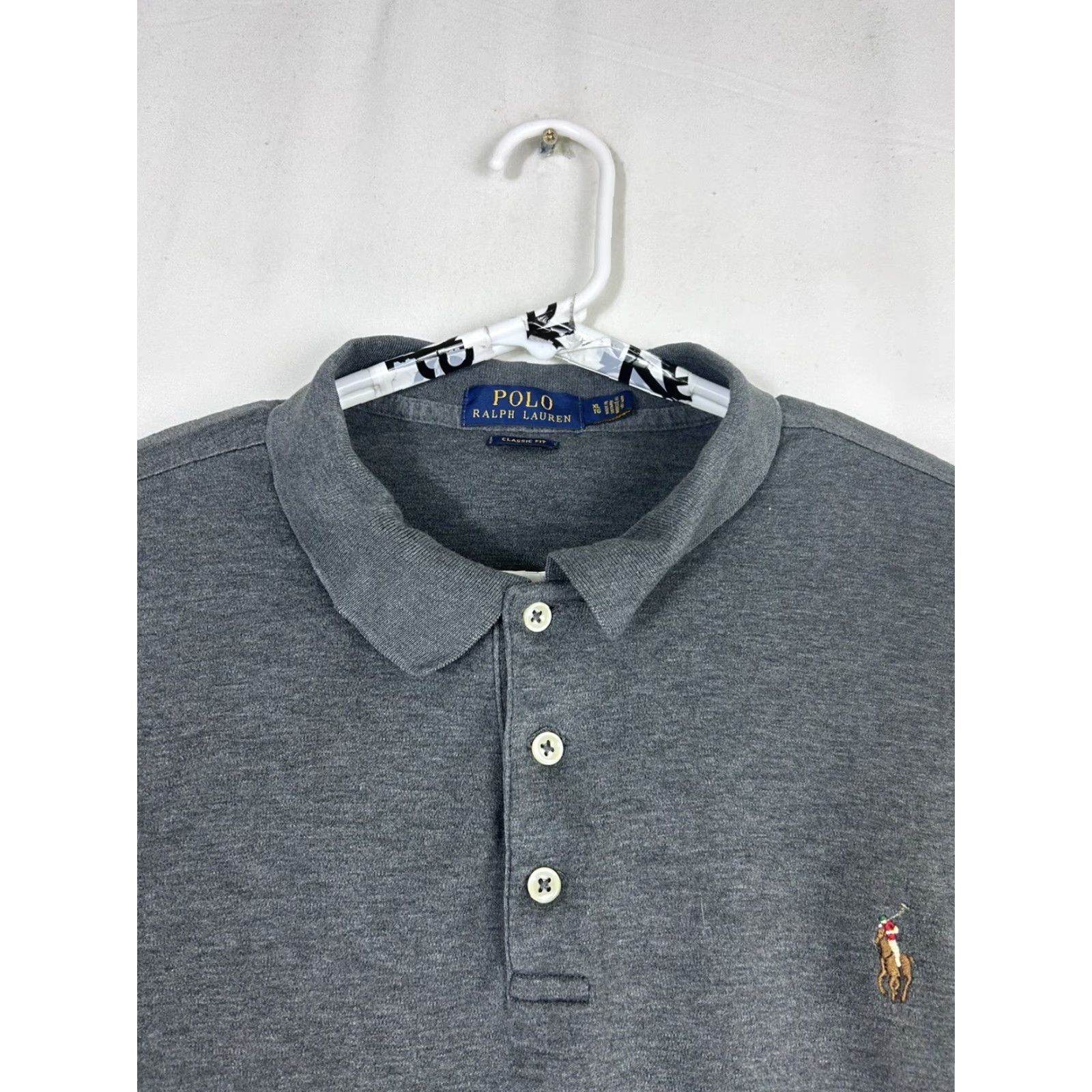 Polo Ralph Lauren Polo Ralph Lauren Shirt Mens XL Pullover Short Sleeve Charcoal Gray Cotton Size US XL / EU 56 / 4 - 3 Thumbnail