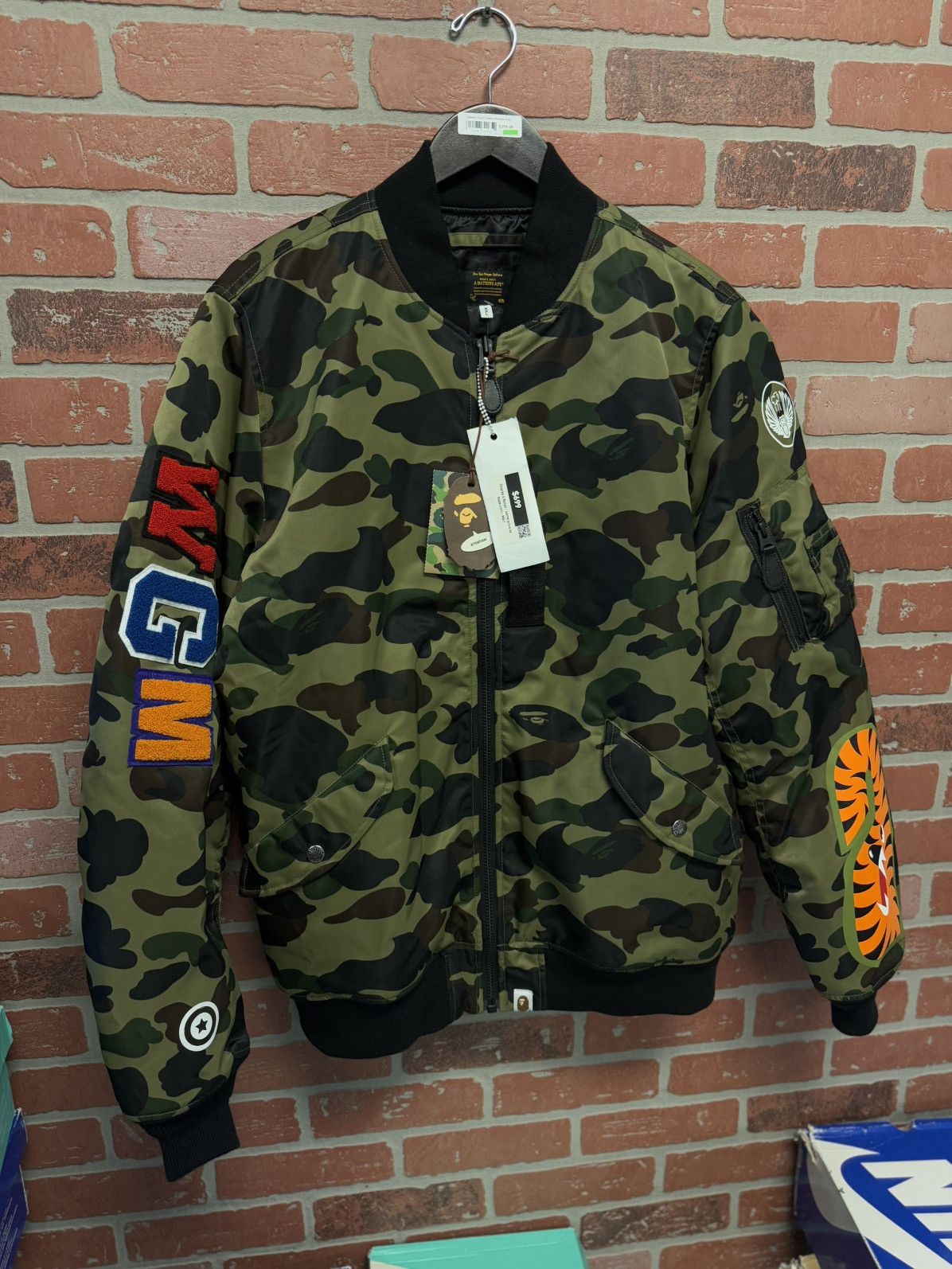 Bape Bape Camo Jacket MA-1 Shark Green Camo (NEW) Size US XXL / EU 58 / 5 - 2 Thumbnail
