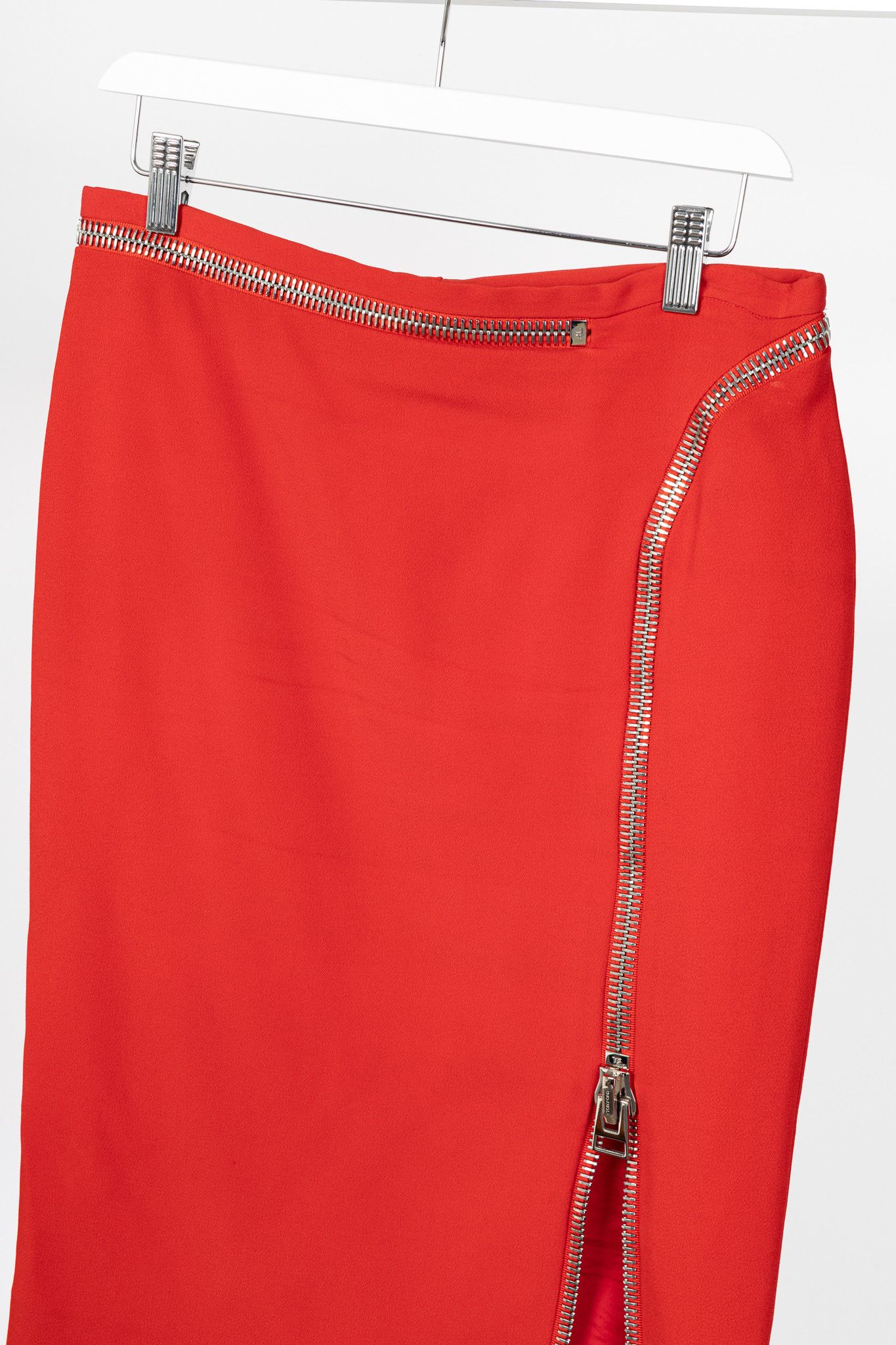 Tom Ford Tom Ford Red Crepe Zip-Trim Pencil Skirt Size 28" / US 6 / IT 42 - 3 Thumbnail