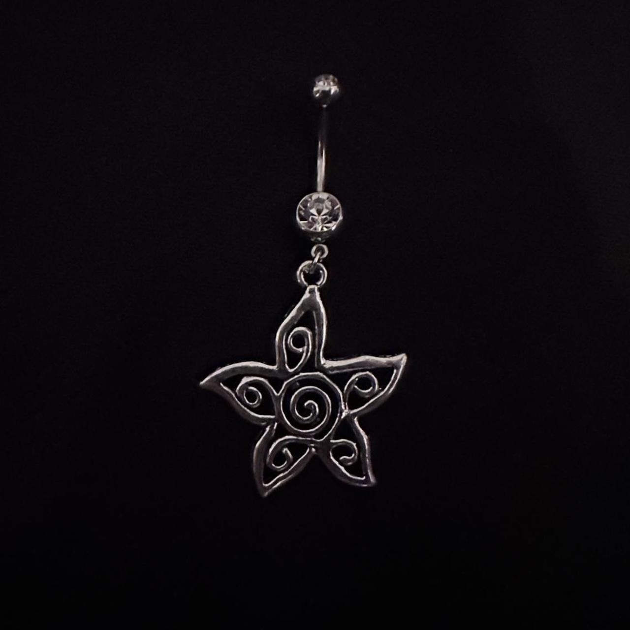 Handmade Whimsigoth Star Belly Button Ring Size ONE SIZE - 1 Preview