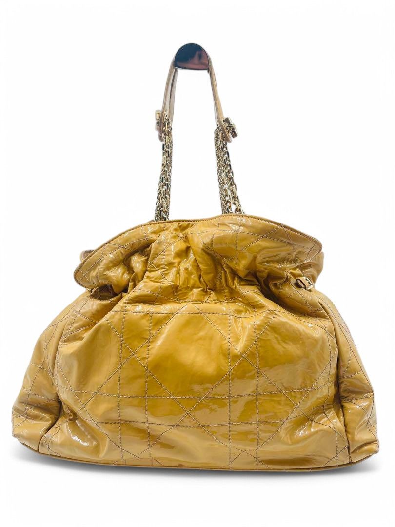 Dior Dior - Charm Cannage Tote Shoulder Bag Leather Gold Size ONE SIZE - 6 Thumbnail