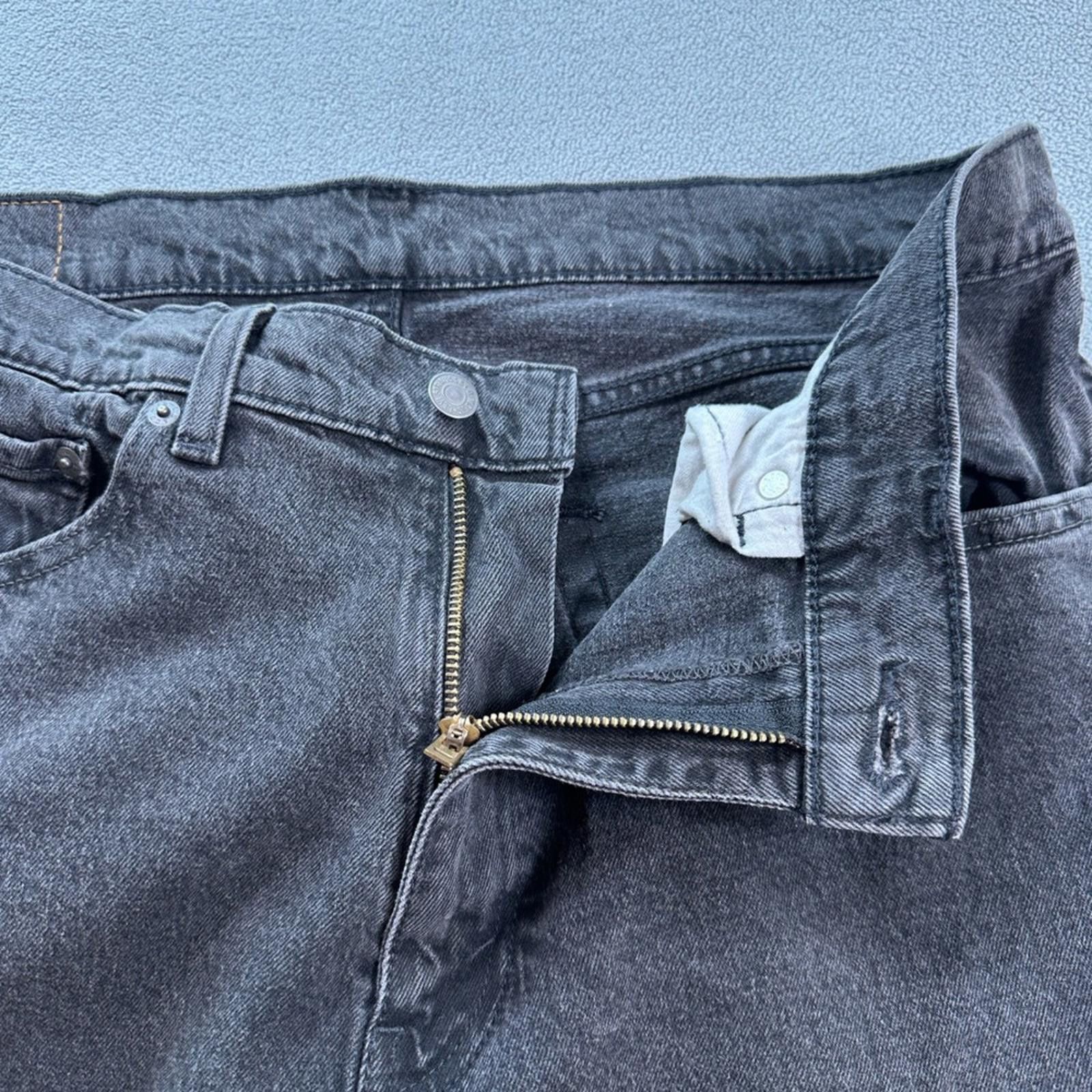 Levi's Levis 505 Mens Jeans 36x34 Grey Straight Leg Dark Rash High Size US 36 / EU 52 - 6 Thumbnail