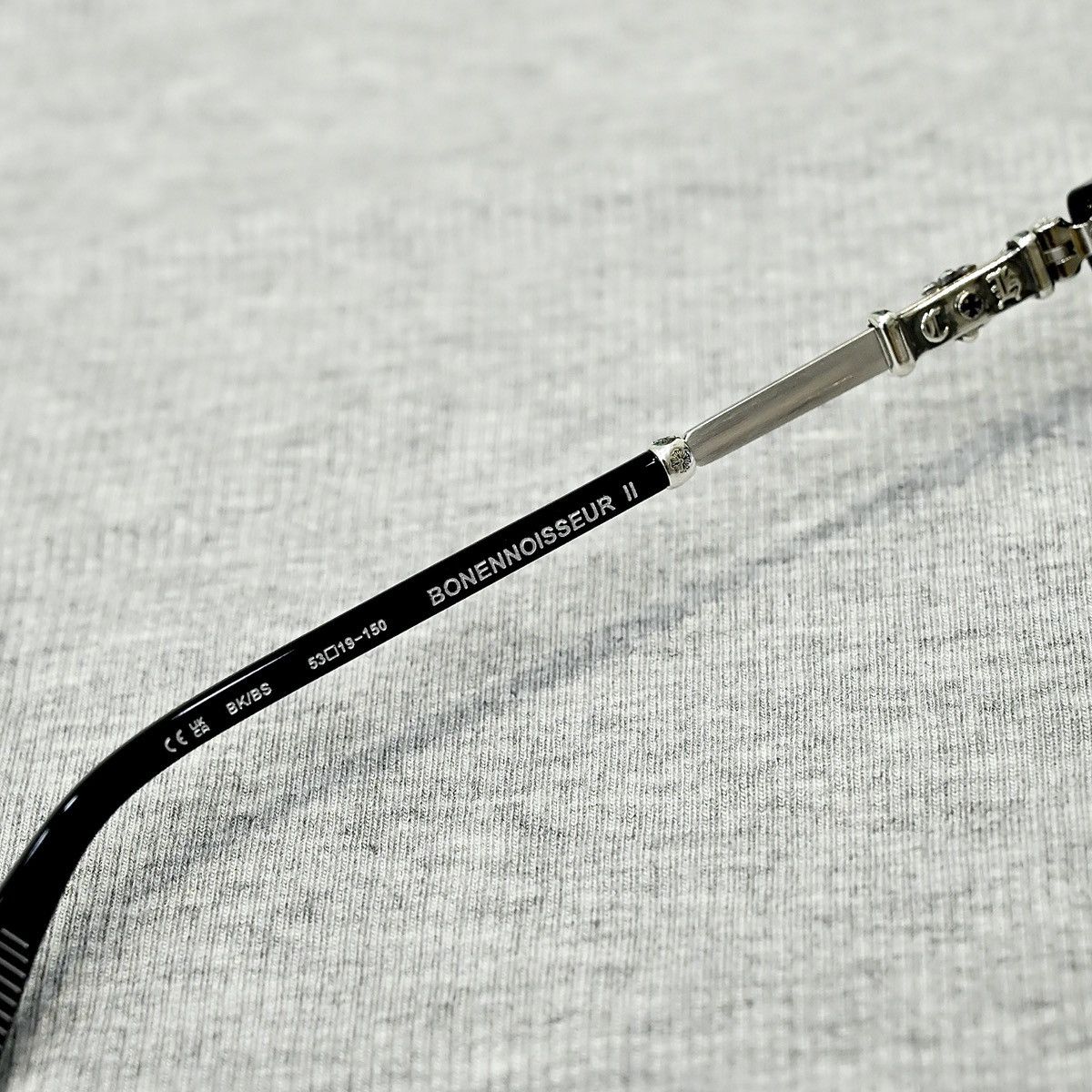 Chrome Hearts CHROME HEARTS BONENNOISSEUR II BLACK/BRUSHED SILVER GLASSES Size ONE SIZE - 8 Thumbnail