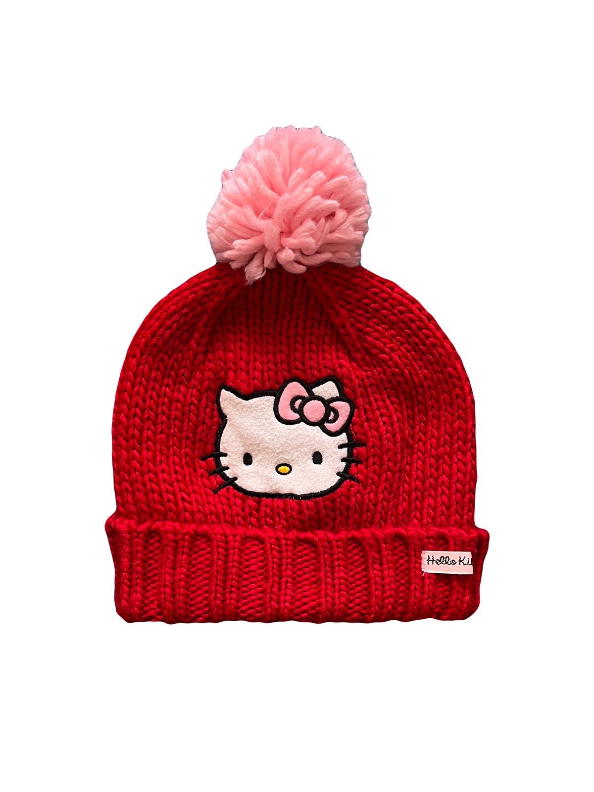 Japanese Brand × Vintage Y2k Hello Kitty Beanie Hat Hello Bunny Big Logo Size ONE SIZE - 1 Thumbnail