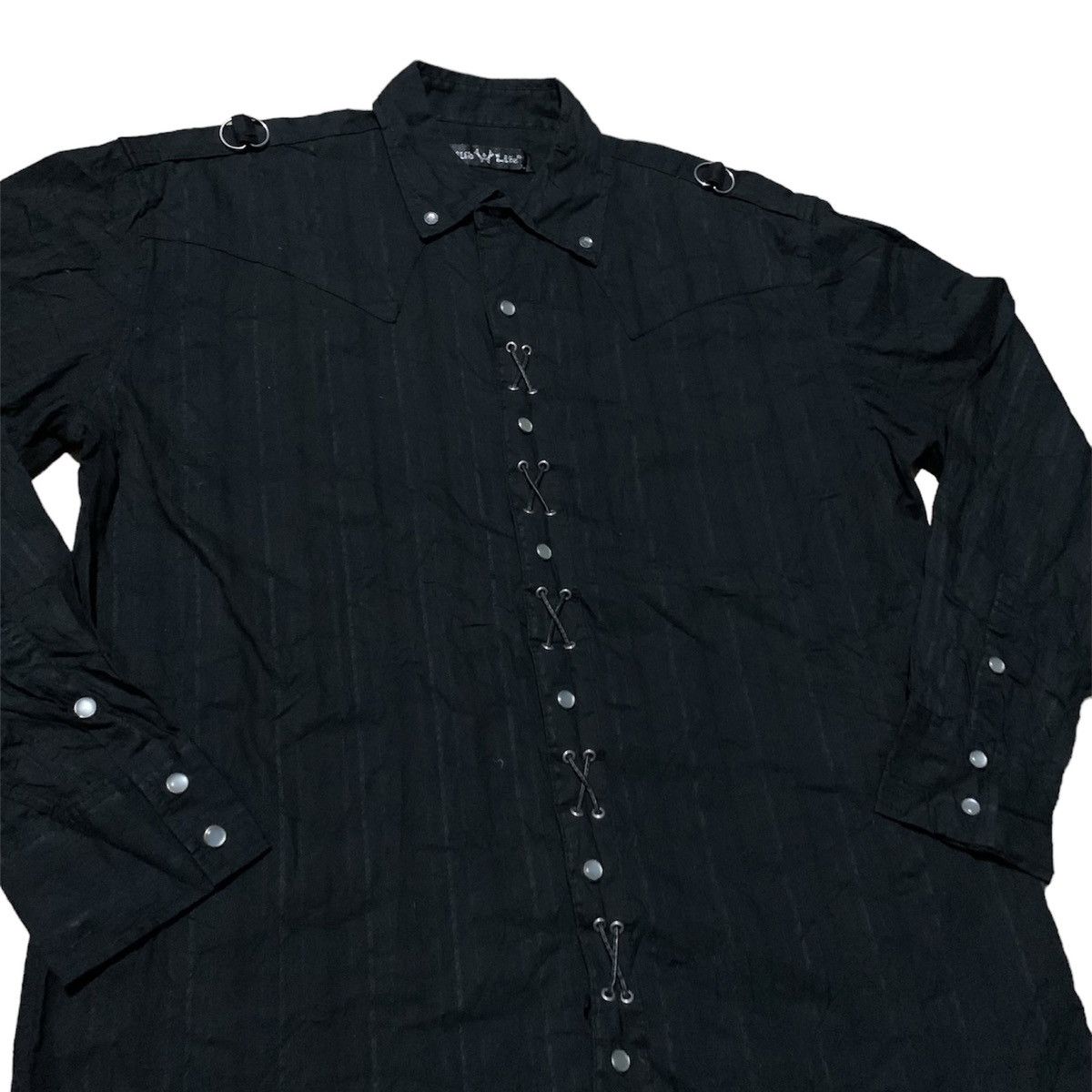 Japanese Brand NWT BPN (Black Peace Now) Swallowtail Top with raw