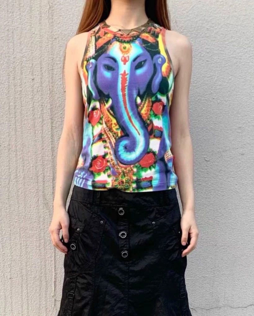 Vivienne Tam VIVIENNE TAM 90s Ganesh Neon Print Vest Size 0 Size XS / US 0-2 / IT 36-38 - 7 Thumbnail