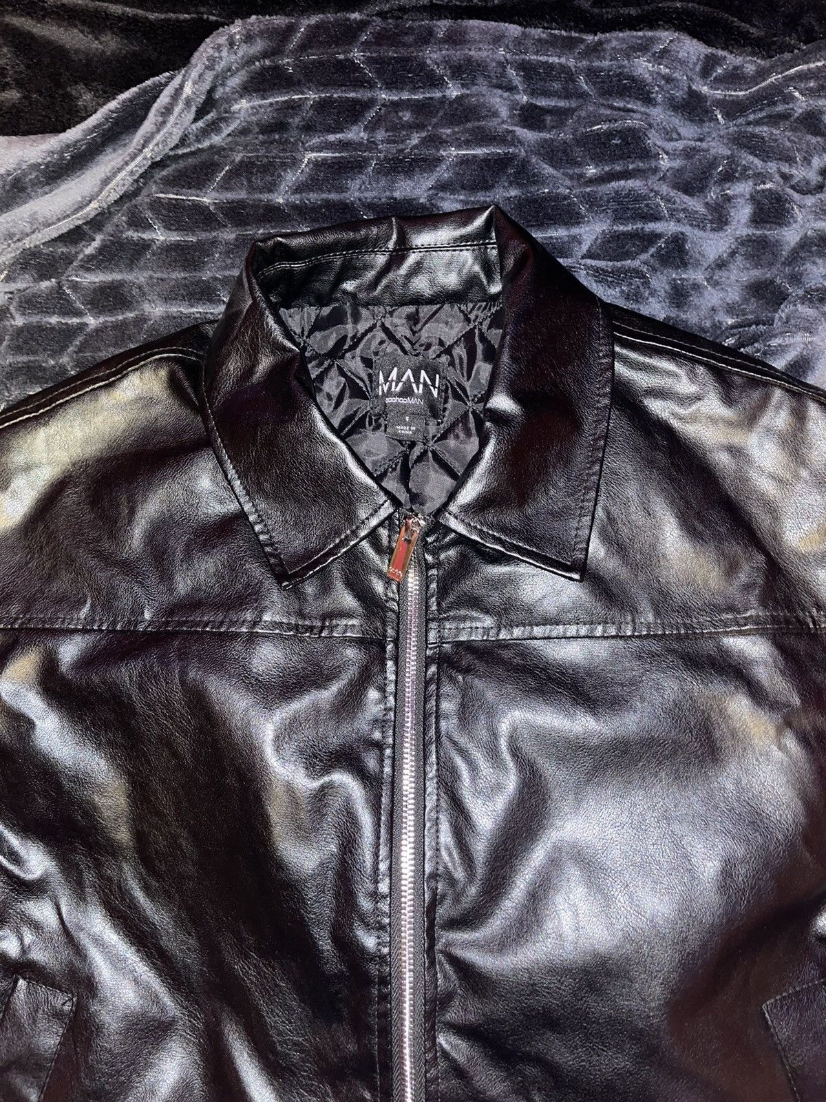 Boohoo Boohoo fitted black leather jacket Size US S / EU 44-46 / 1 - 4 Thumbnail