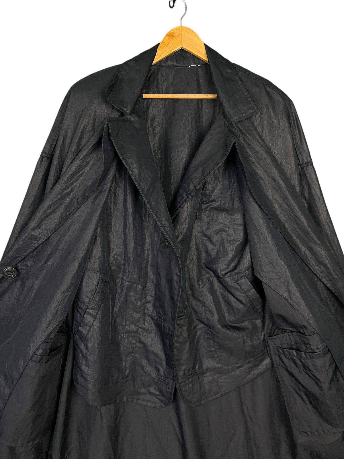 Issey Miyake × Vintage Vintage 80s Issey Miyake Men Long Coat Brush Label Size US M / EU 48-50 / 2 - 6 Thumbnail