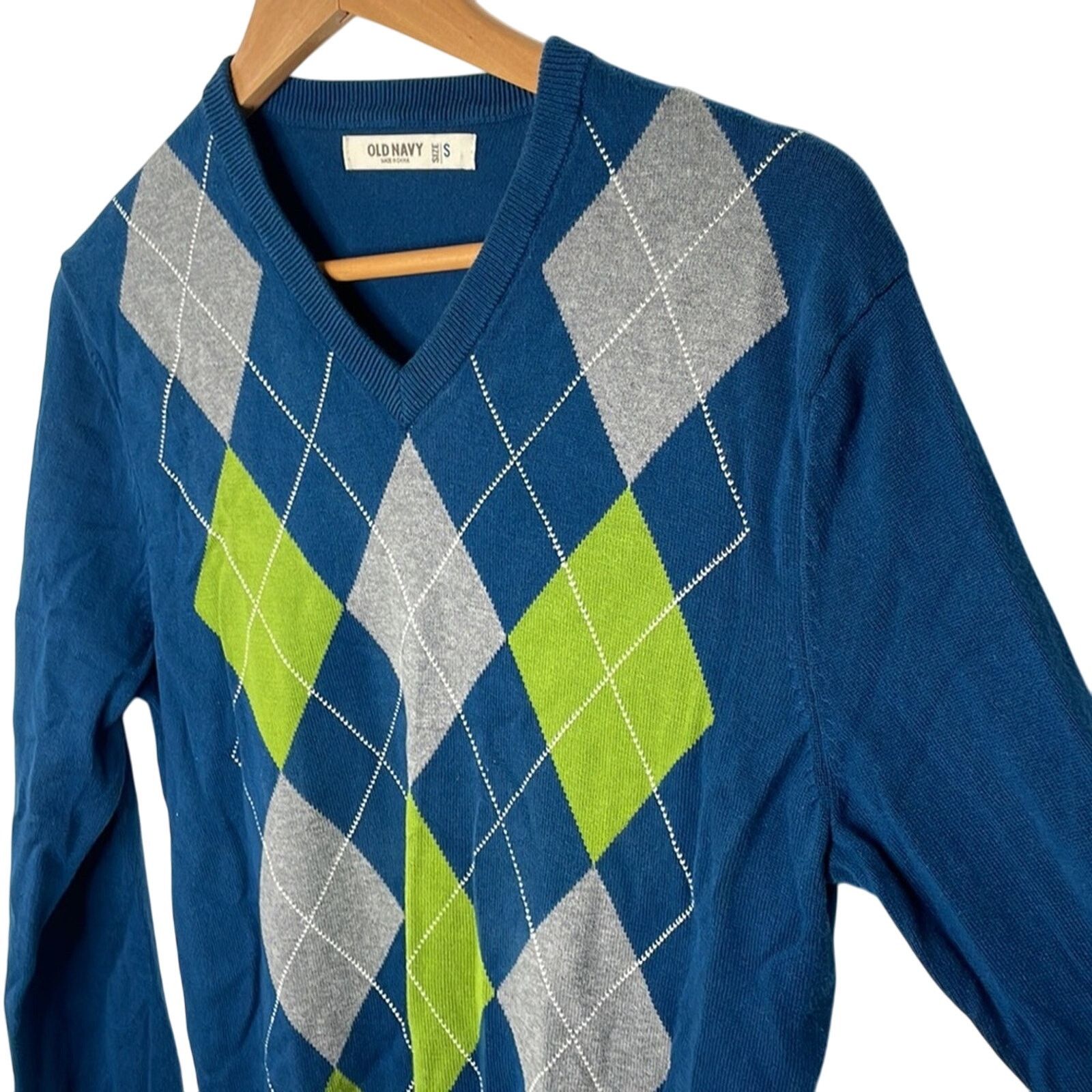 Old Navy Old Navy Argyle Cotton Sweater Size US S / EU 44-46 / 1 - 4 Thumbnail