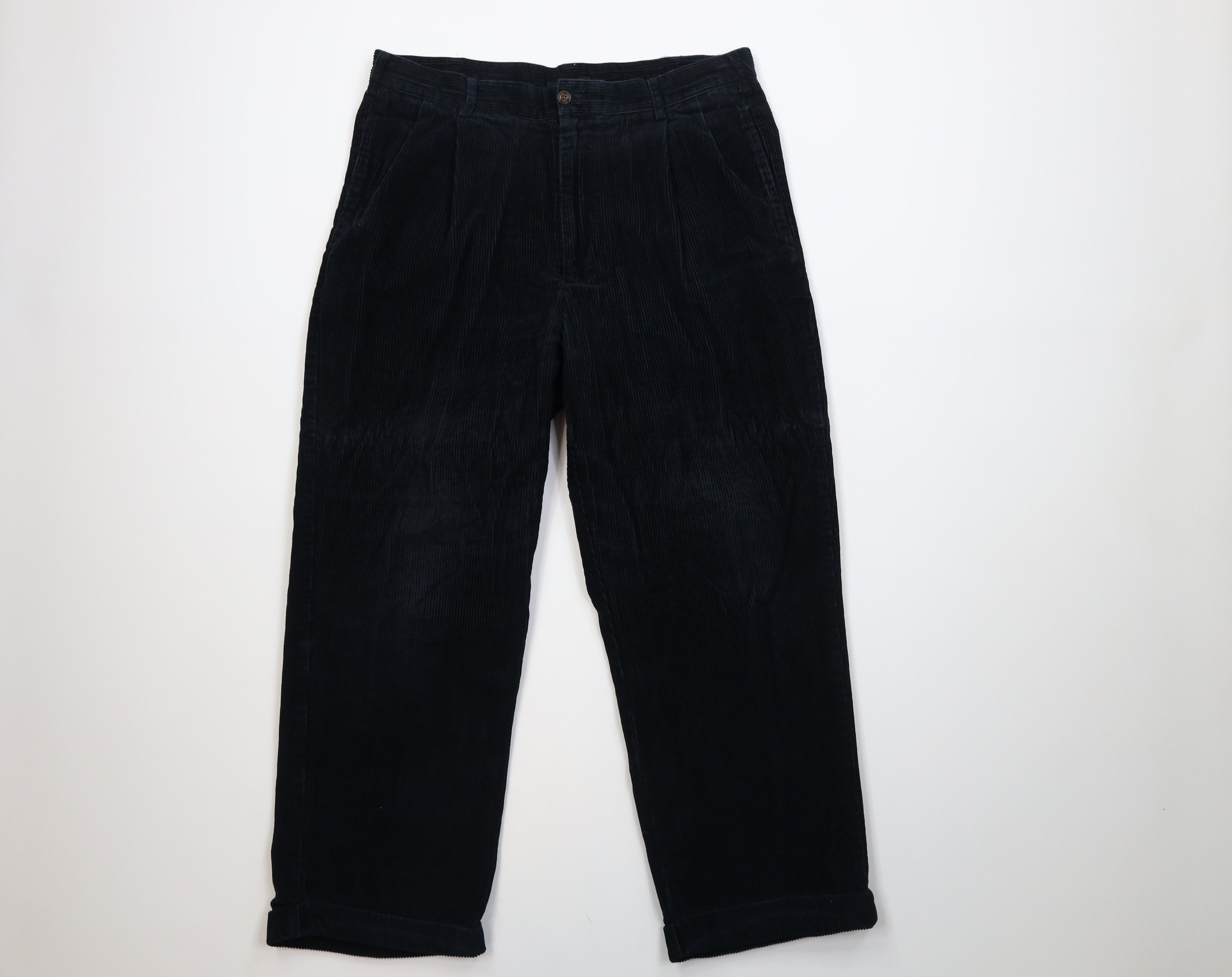 Vintage Vintage 90s Streetwear Wide Leg Corduroy Chino Pants Size US 34 / EU 50 - 1 Thumbnail