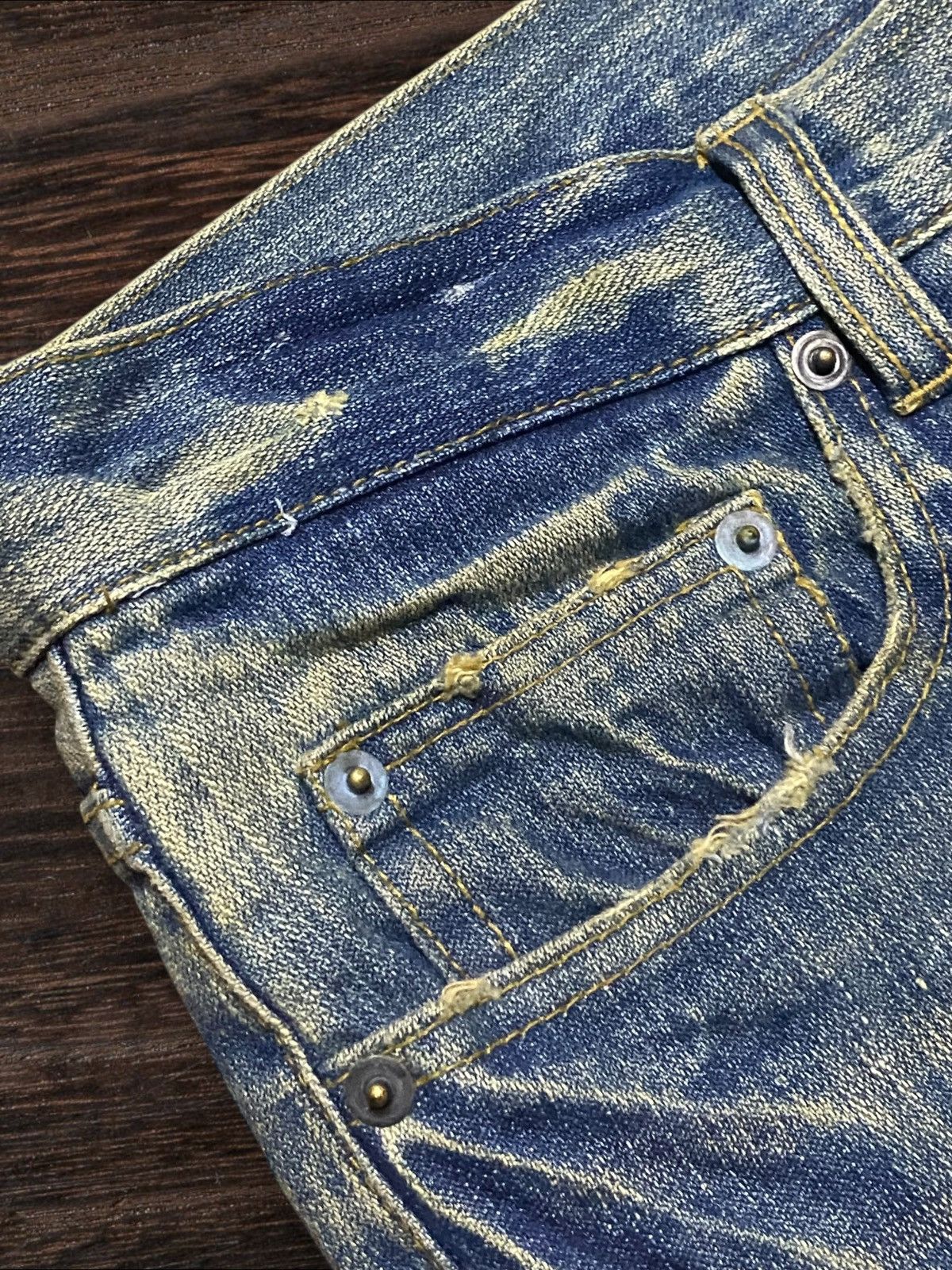 Japanese Brand Vintage Japanese Brand Mud Wash Distressed Loose Jeans Size US 32 / EU 48 - 13 Thumbnail