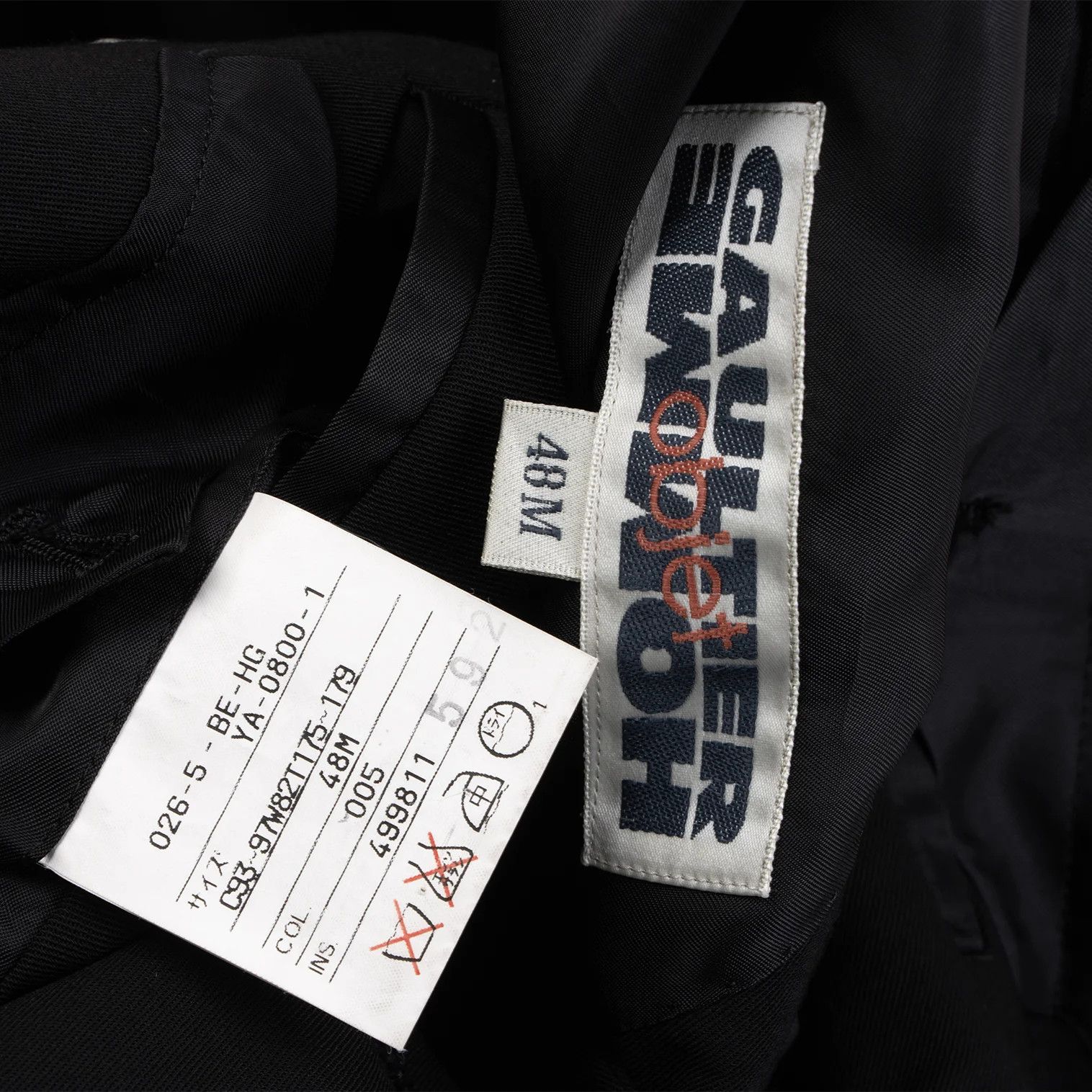 Jean Paul Gaultier Wool Rayon Double-Breasted Jacket in Black, Size 48M Size US M / EU 48-50 / 2 - 19 Thumbnail