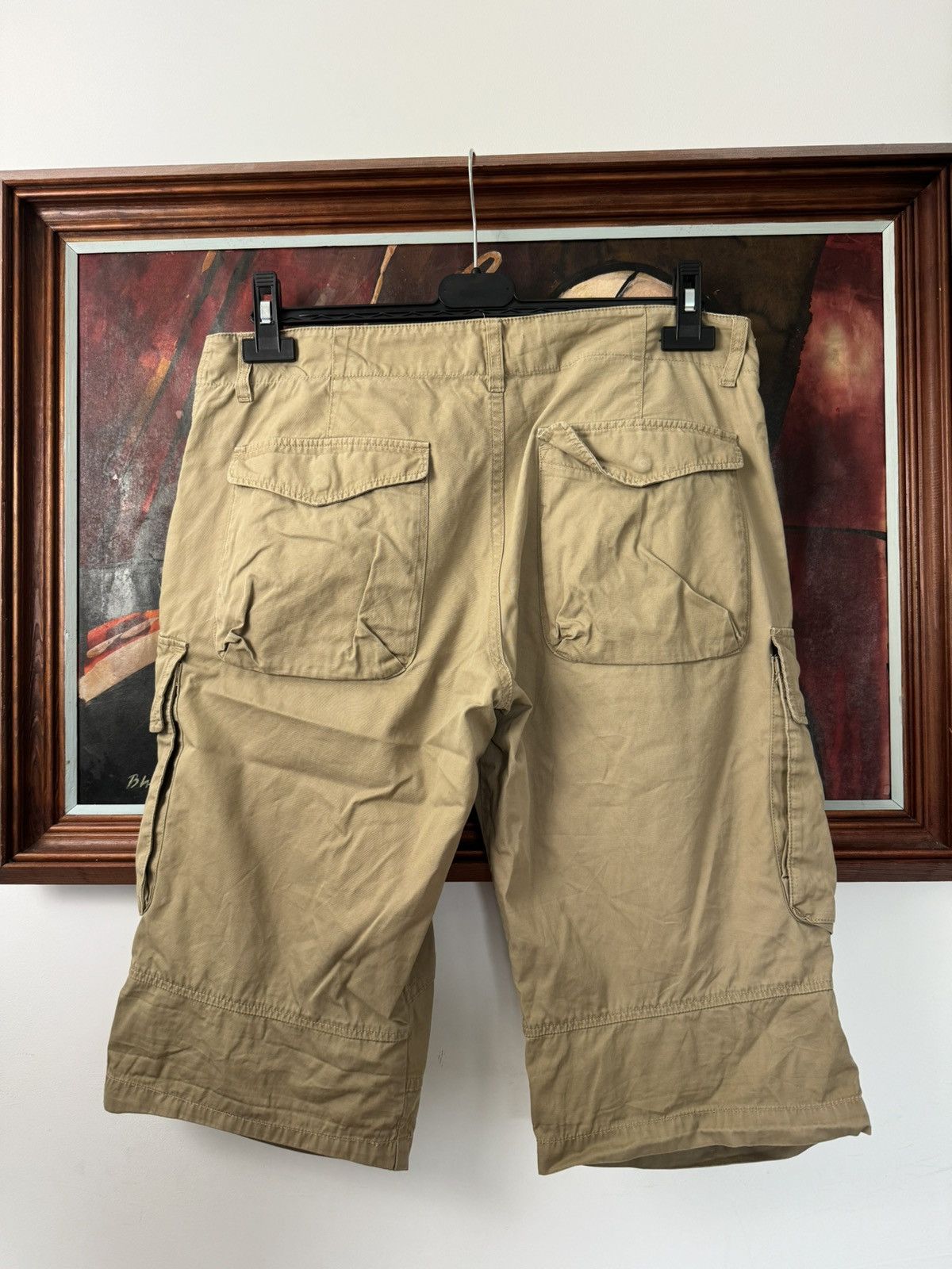 Uniqlo Uniqlo x Jil Sander Beige Cargo Pants Shorts Designer Collab Size US 34 / EU 50 - 2 Thumbnail