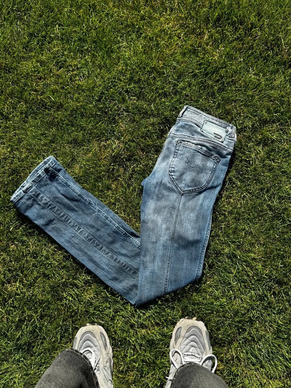 Diesel × Vintage Vintage Y2K Archive Diesel Blue Faded Distressed Jeans Size 25" / US 0 / IT 36 - 1 Thumbnail