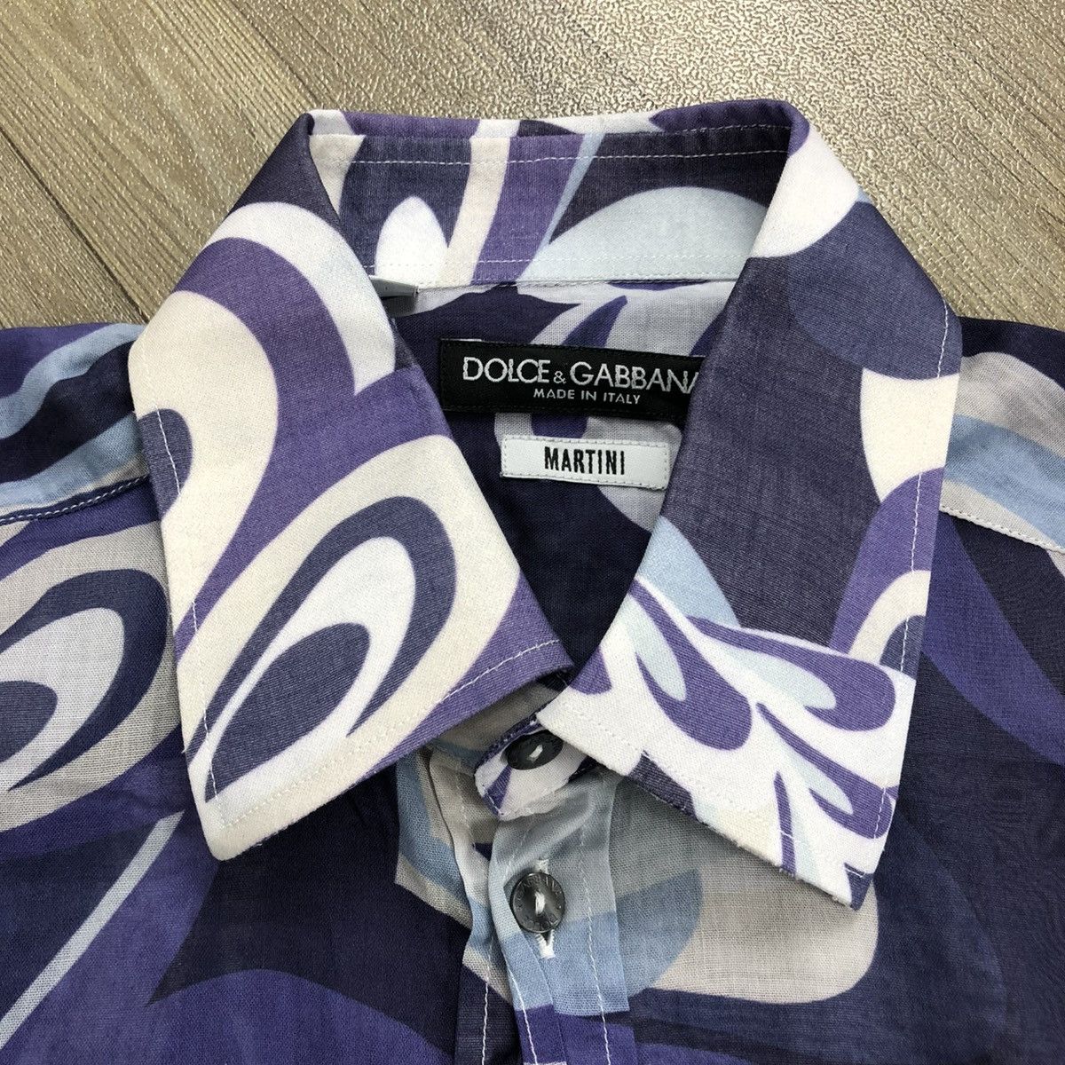 Dolce & Gabbana × Vintage Vintage Dolce & Cabbana Martini Silk Abstract Button Up Size M / US 6-8 / IT 42-44 - 4 Thumbnail