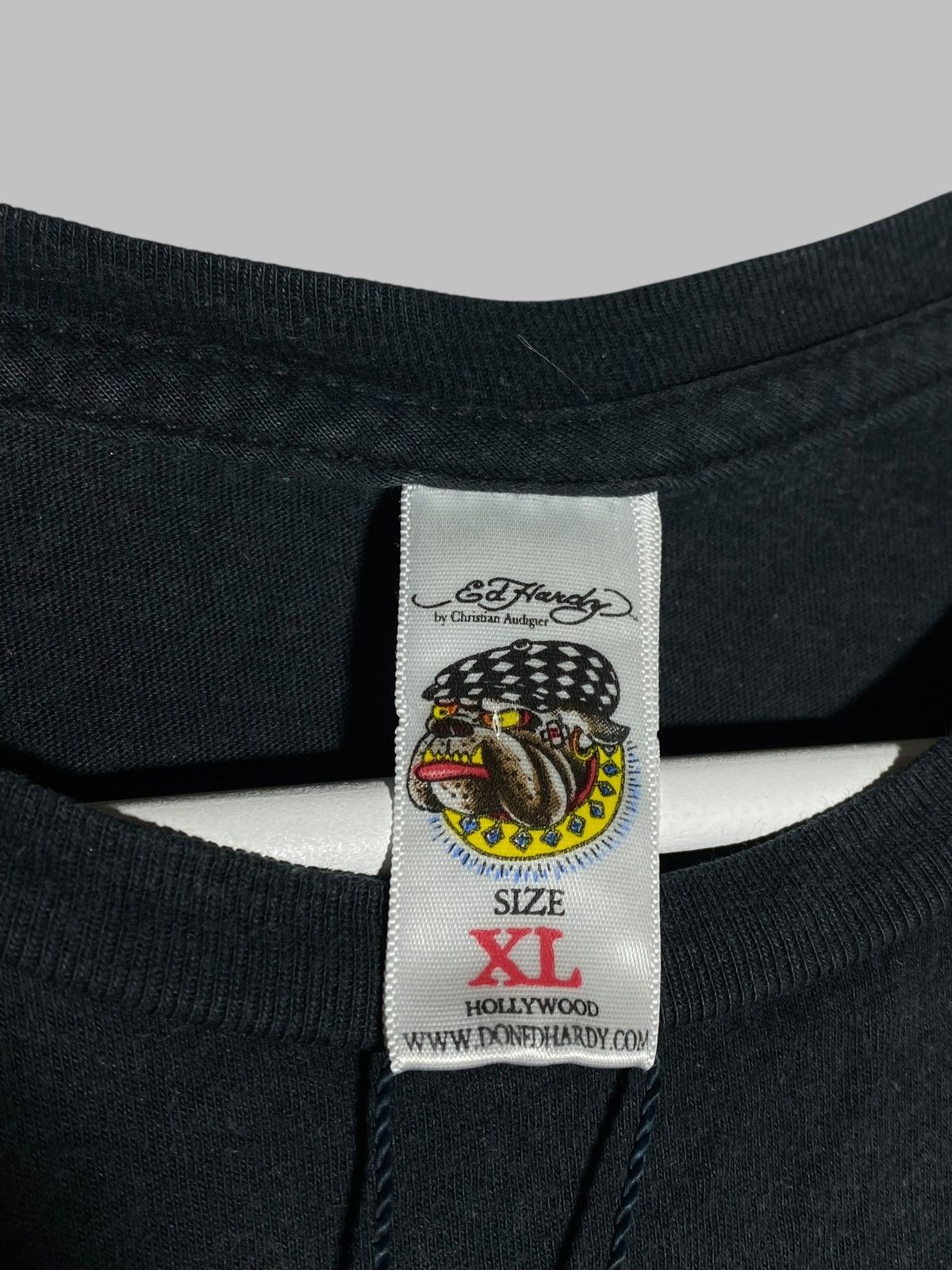 Ed Hardy × Japanese Brand Vintage Ed Hardy by Christian Audigier Skull Logo Rare Shirt Size US XL / EU 56 / 4 - 15 Thumbnail