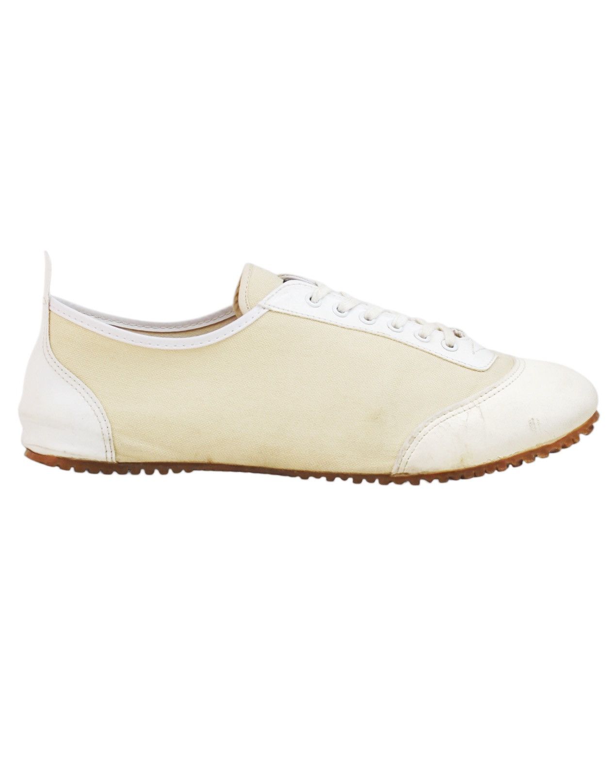 Issey Miyake 2000S CABANE DE ZUCCA OFF-WHITE CANVAS LACE-UP SHOES Size US 8.5 / EU 41-42 - 3 Thumbnail