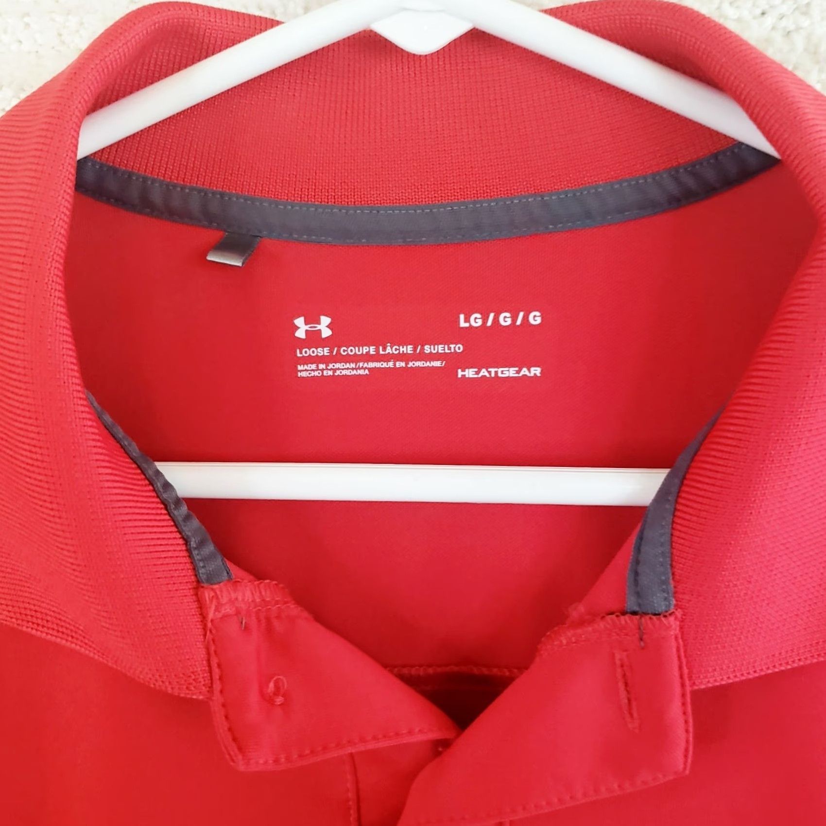 Under Armour Under Armour HeatGear Polo Shirt Mens Regular Fit Short Sleeve Red Size L Cotton Logo Nonstains 90s? Size US L / EU 52-54 / 3 - 6 Thumbnail