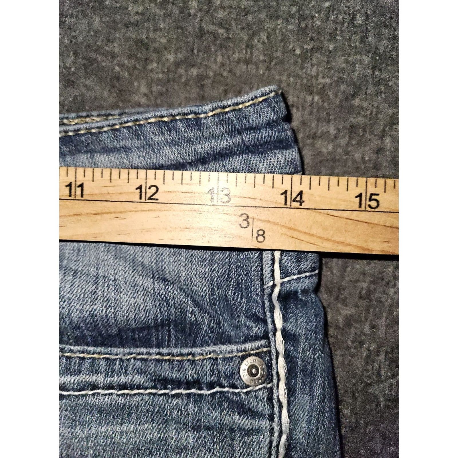 Vintage VINTAGE Big Star Casey K Capris Jeans Women 26 Blue Low Rise Embroidered Cowgirl Capris (28x20) Pattern Solid Shoes N/A Size ONE SIZE - 5 Thumbnail