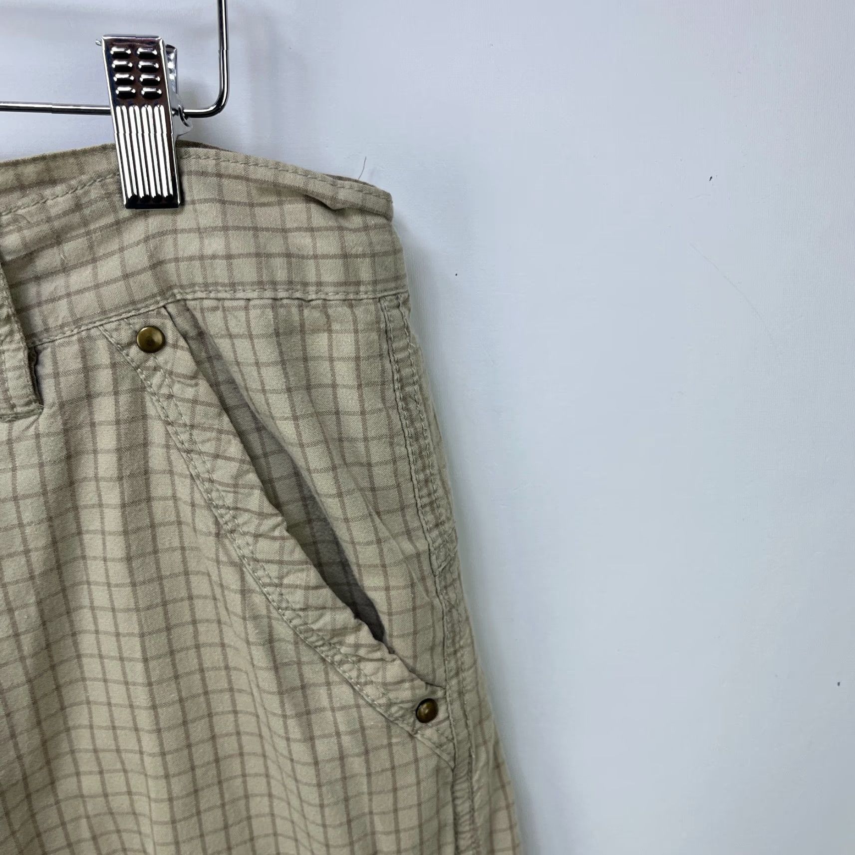 Miss Me VINTAGE Mecca Baggy Cargo Hip Hop Shorts Y2K Size 36 Men Beige Cotton Wool Denim 5-Pocket Casual Summer Winter Spring Fall Mens Size US 27 - 7 Thumbnail